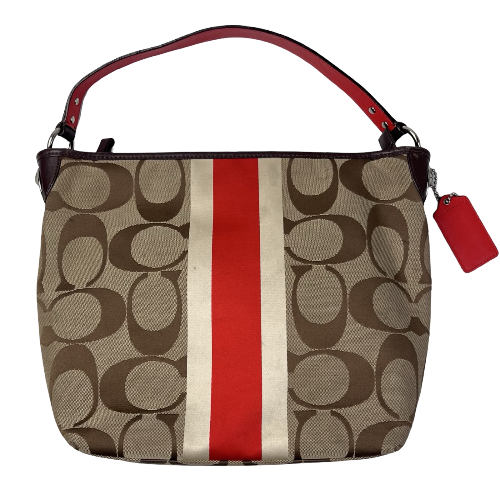 (W) Y2K Coach Hamptons Signature Stripe Bag