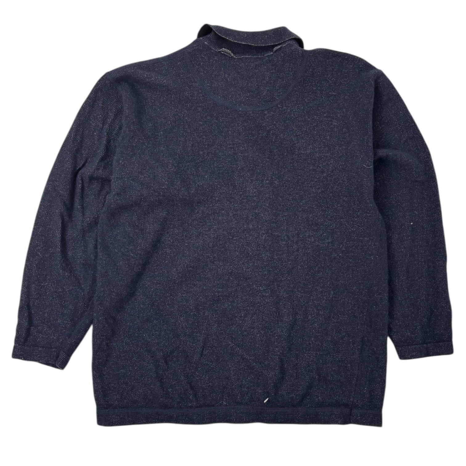 Vintage Club Monaco Button-Up Knit Sweater Navy