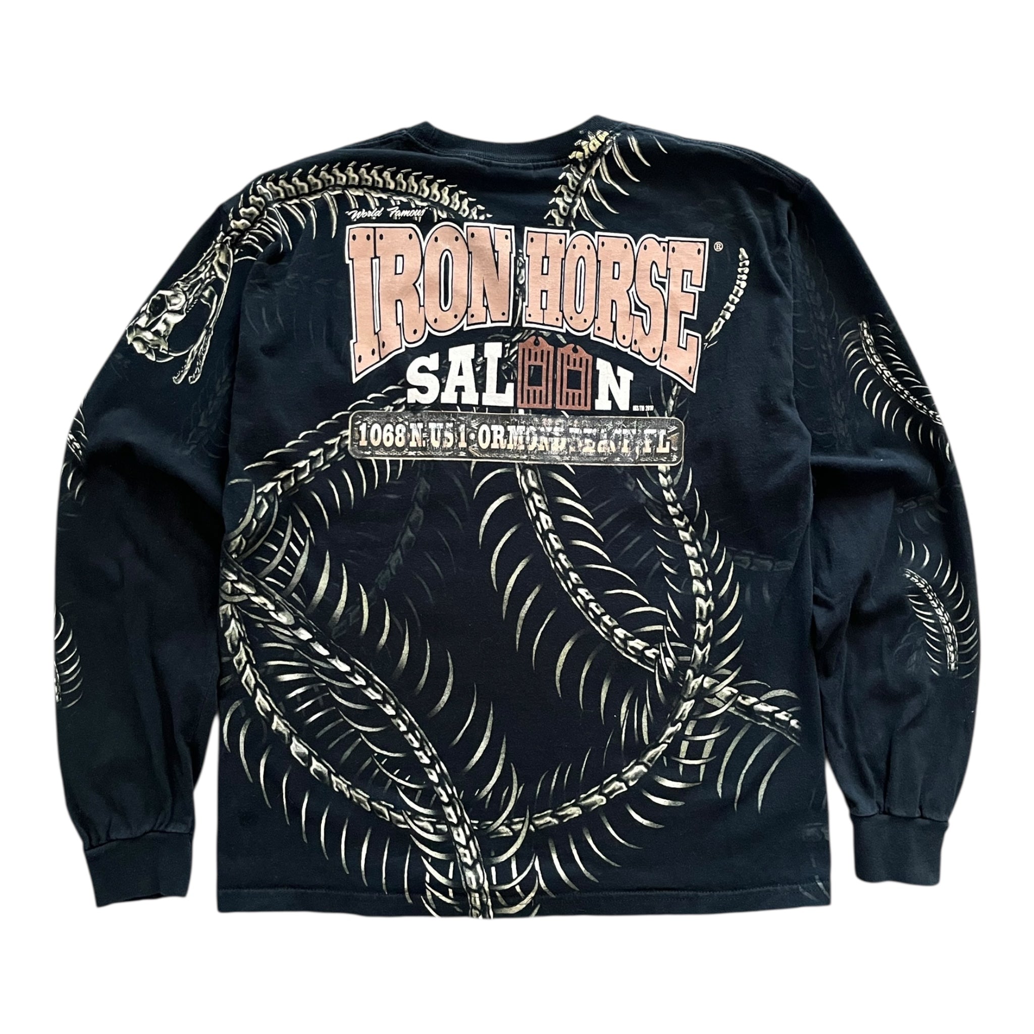 Iron Horse Saloon Snake Skeleton Longsleeve Shirt