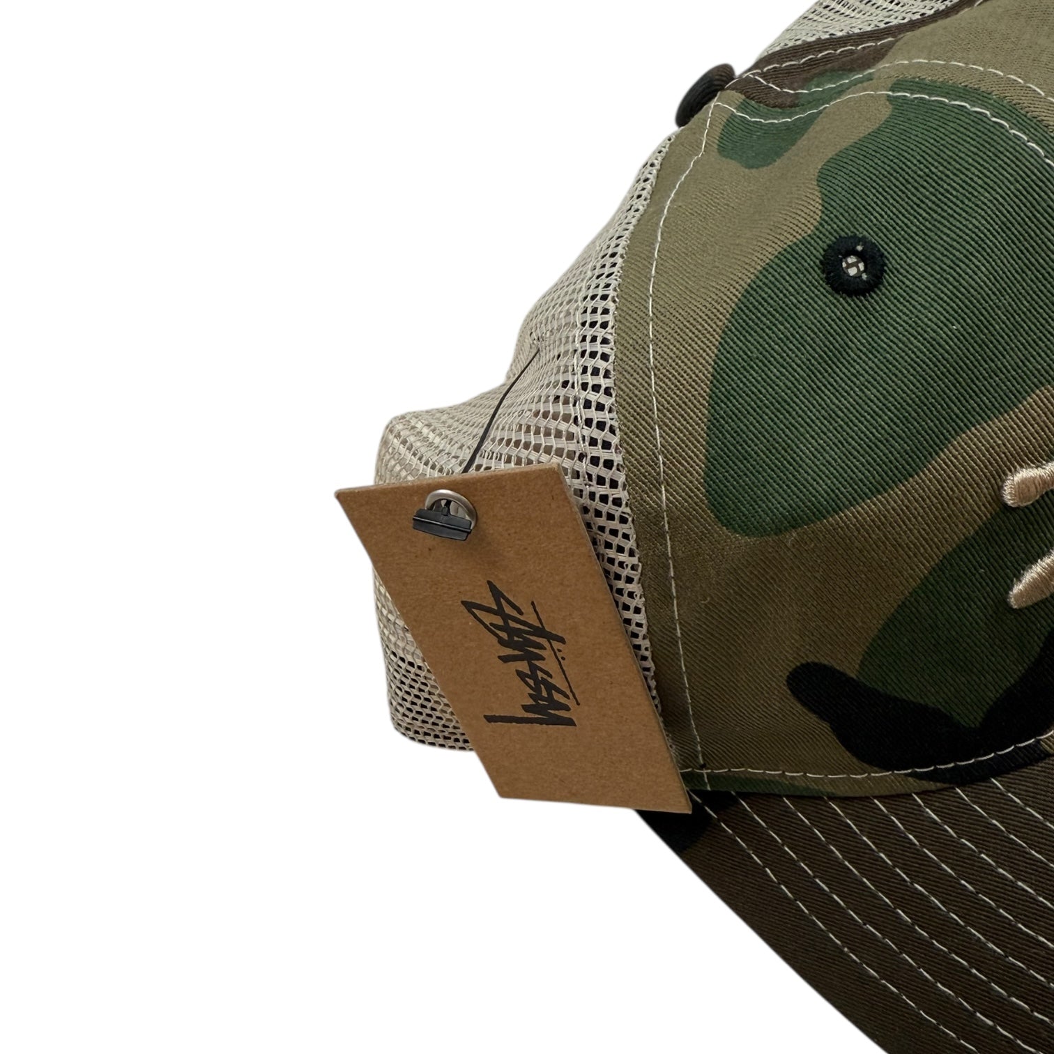 Stussy Basic Trucker 9Twenty Hat Woodland Camo
