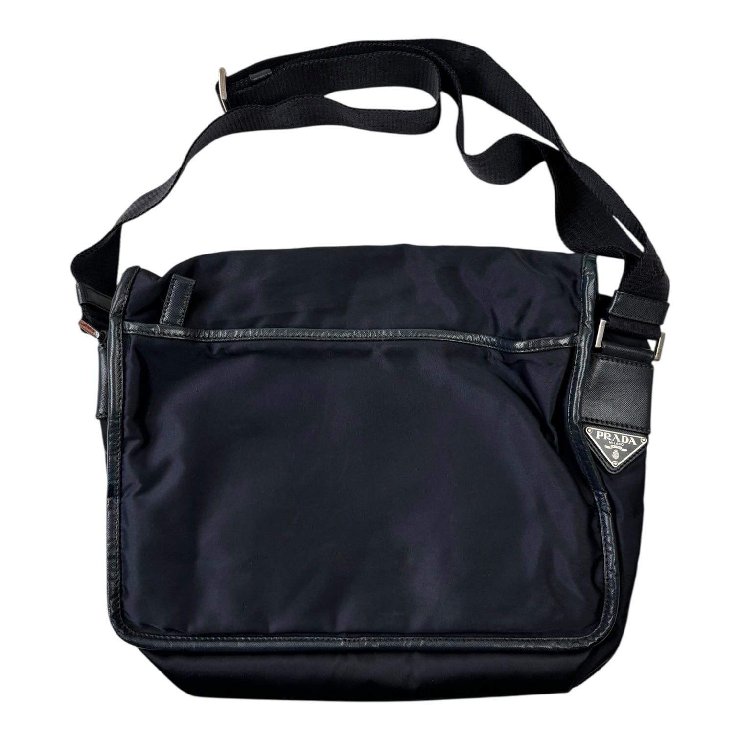 Vintage Prada Tessuto Nylon Saffiano Messenger Bag
