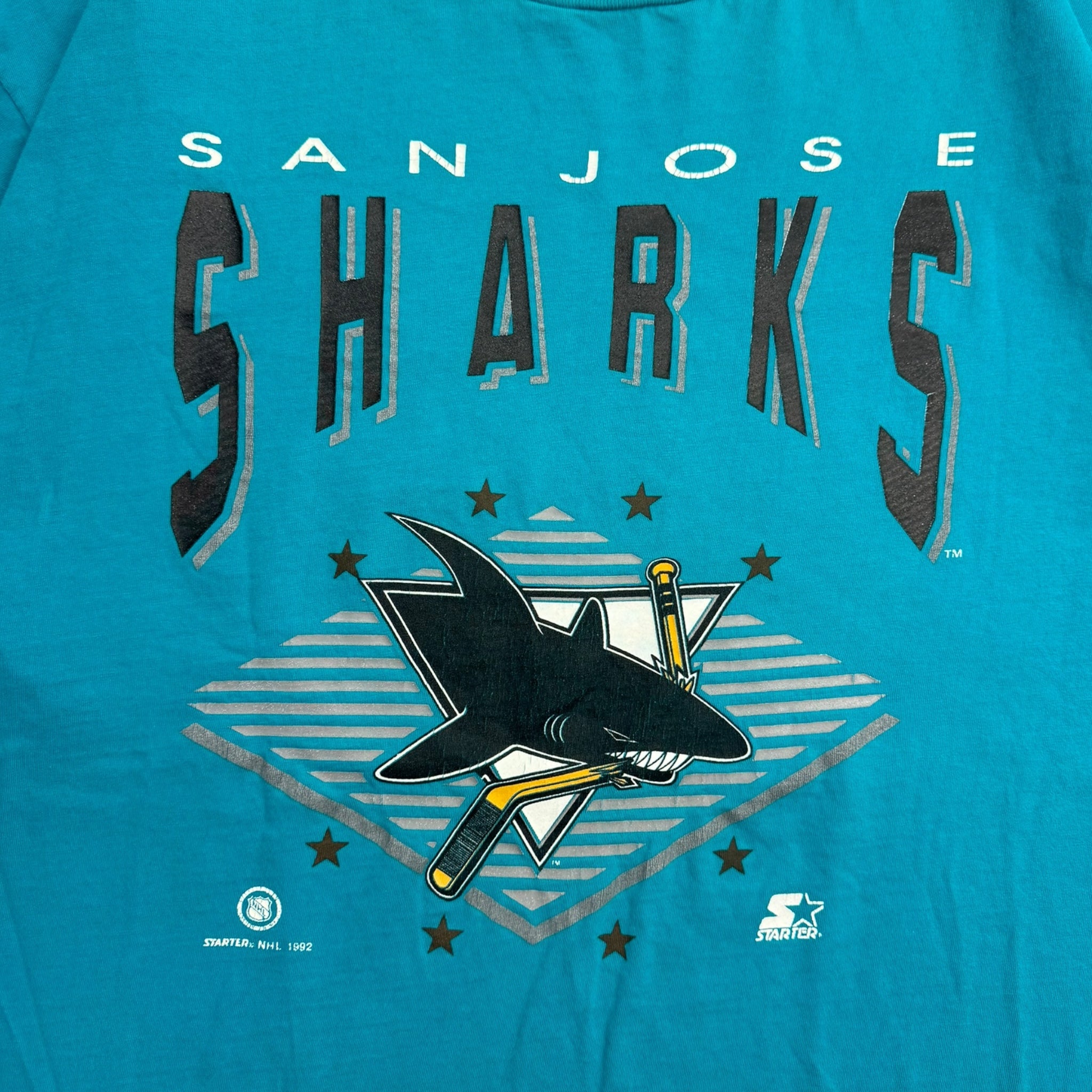 1992 San Jose Sharks Starter Tee Deep Teal