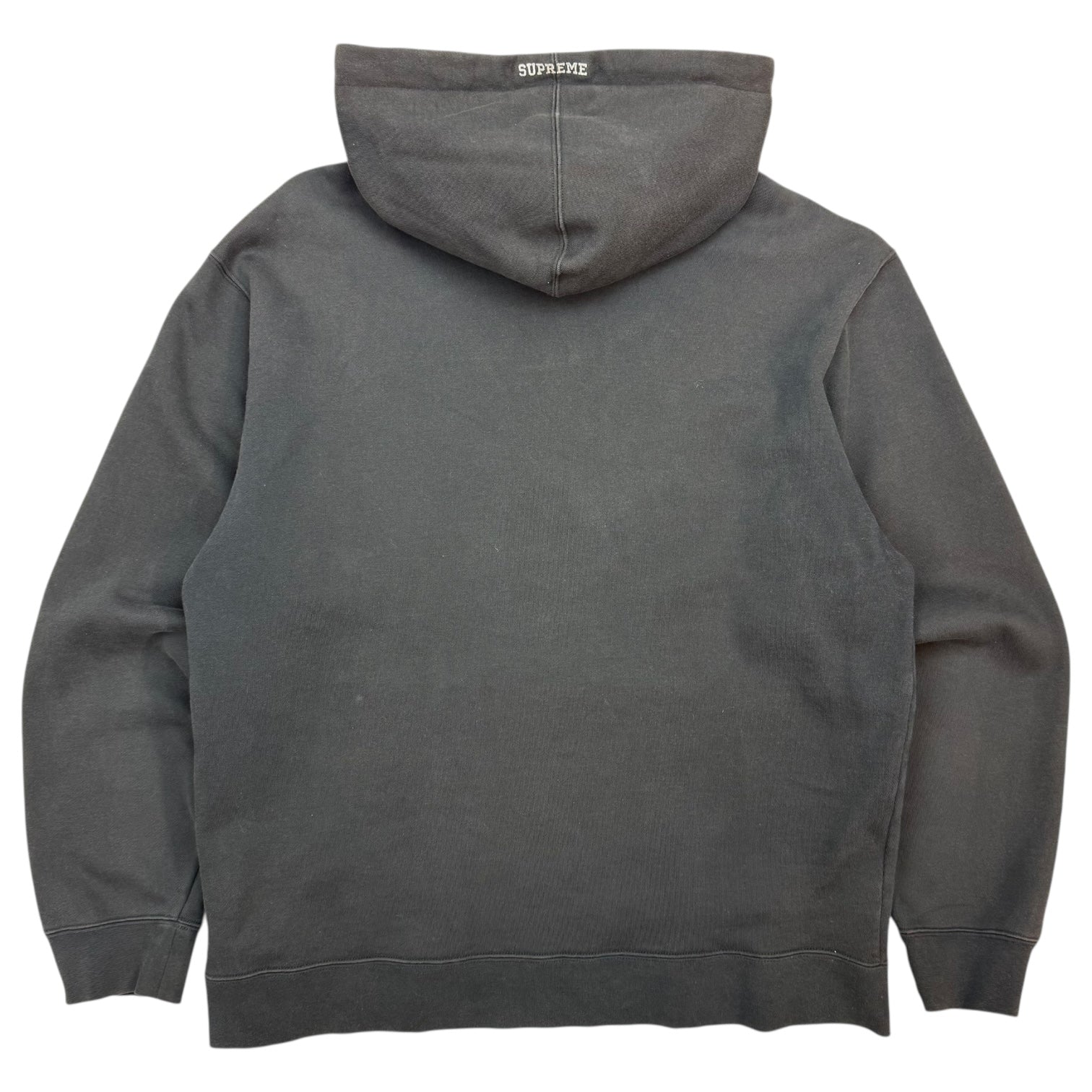 Supreme Nike Leather Applique Hoodie Black