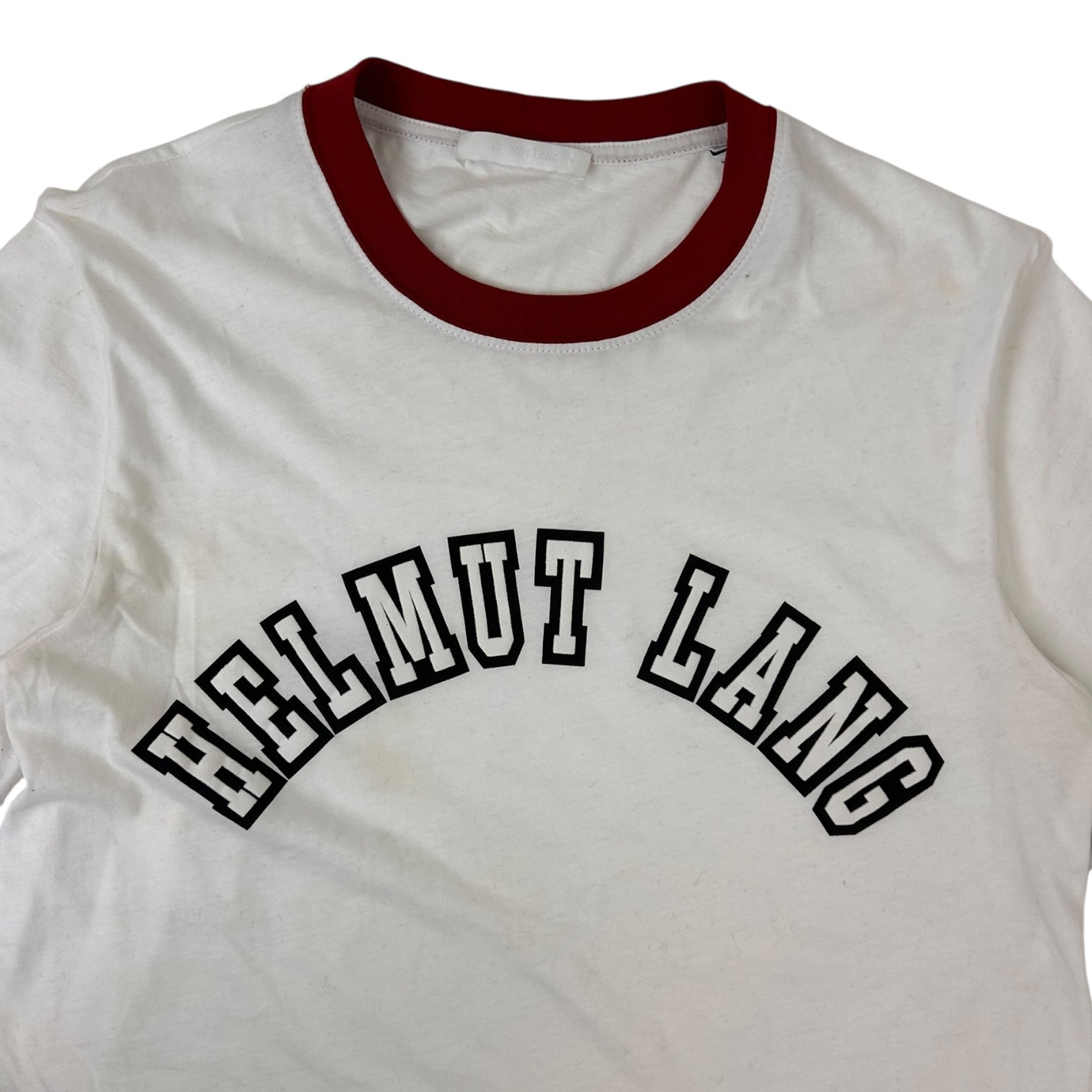 Helmut Lang HL Prep Logo Ringer T-Shirt White