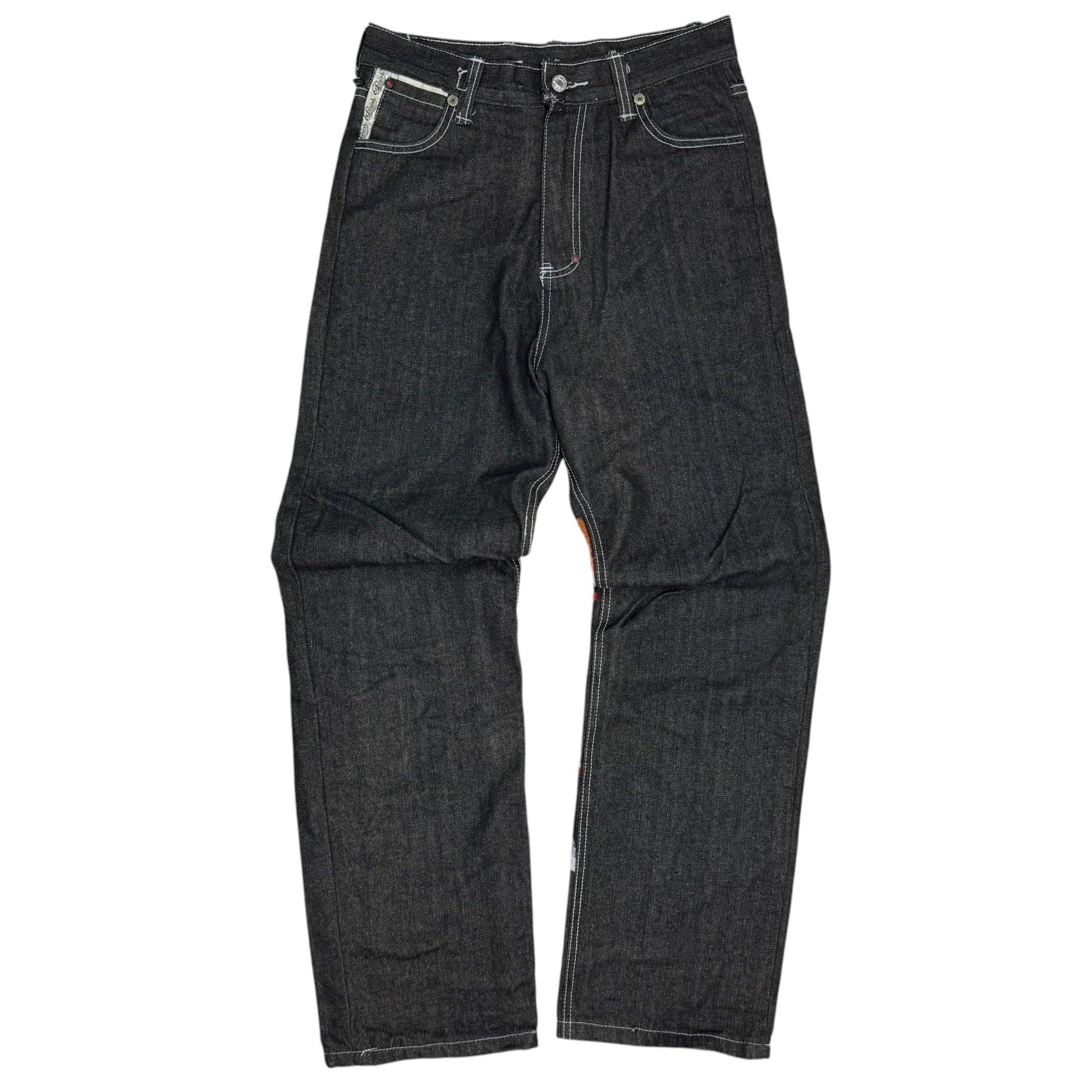 Vintage Parish Nation Embroidered Tiger Face Jeans Black