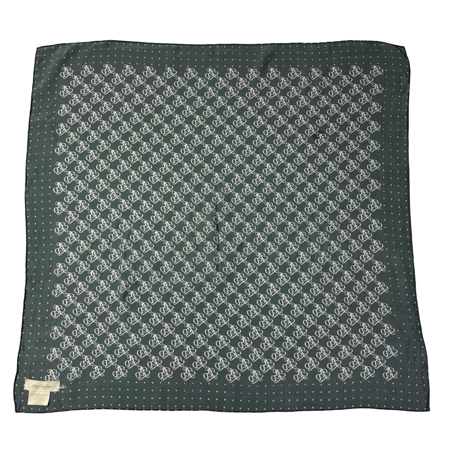 Aimé Leon Dore Monogram Silk Bandana Pine Green
