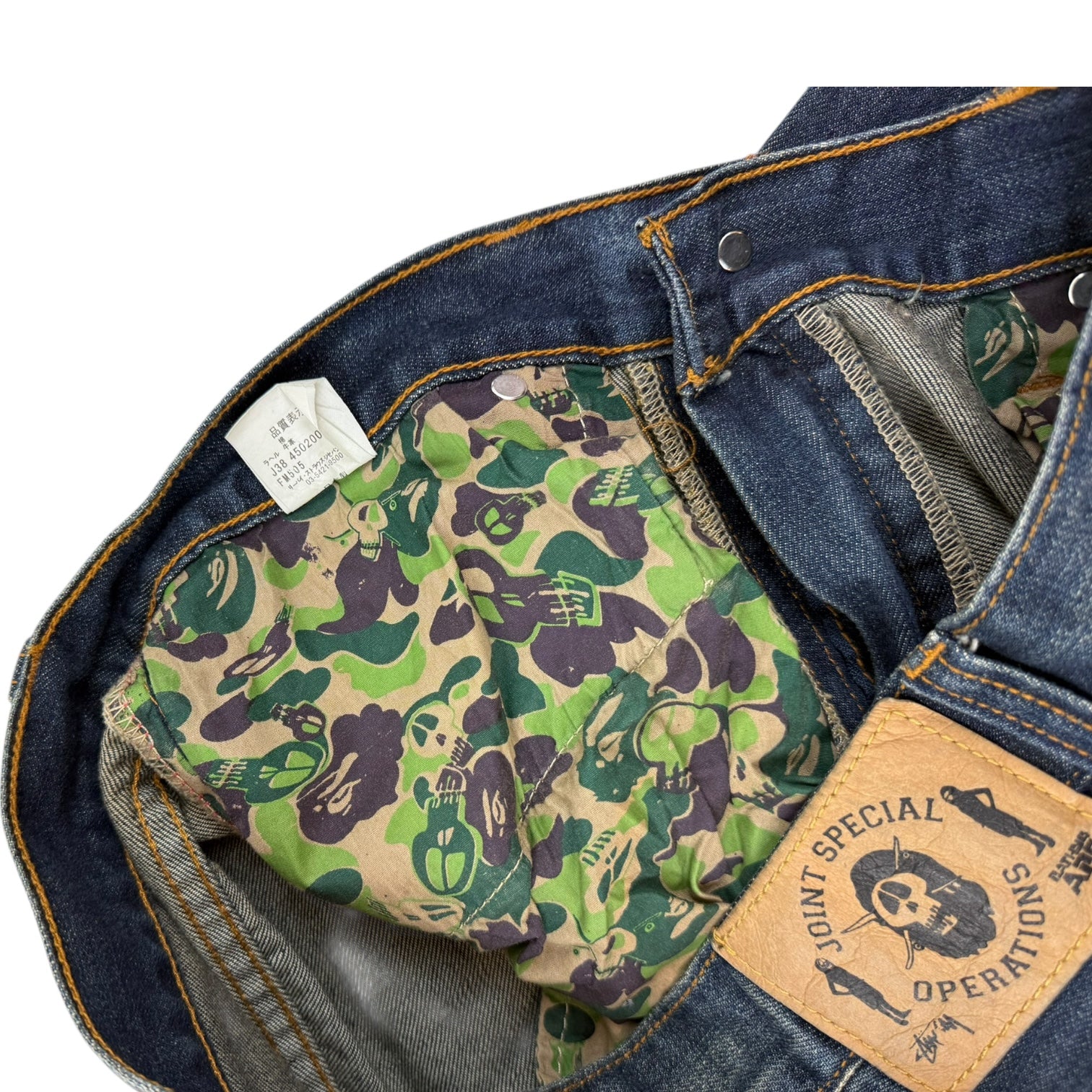 Vintage Y2K Bape x Stüssy Denim Jeans