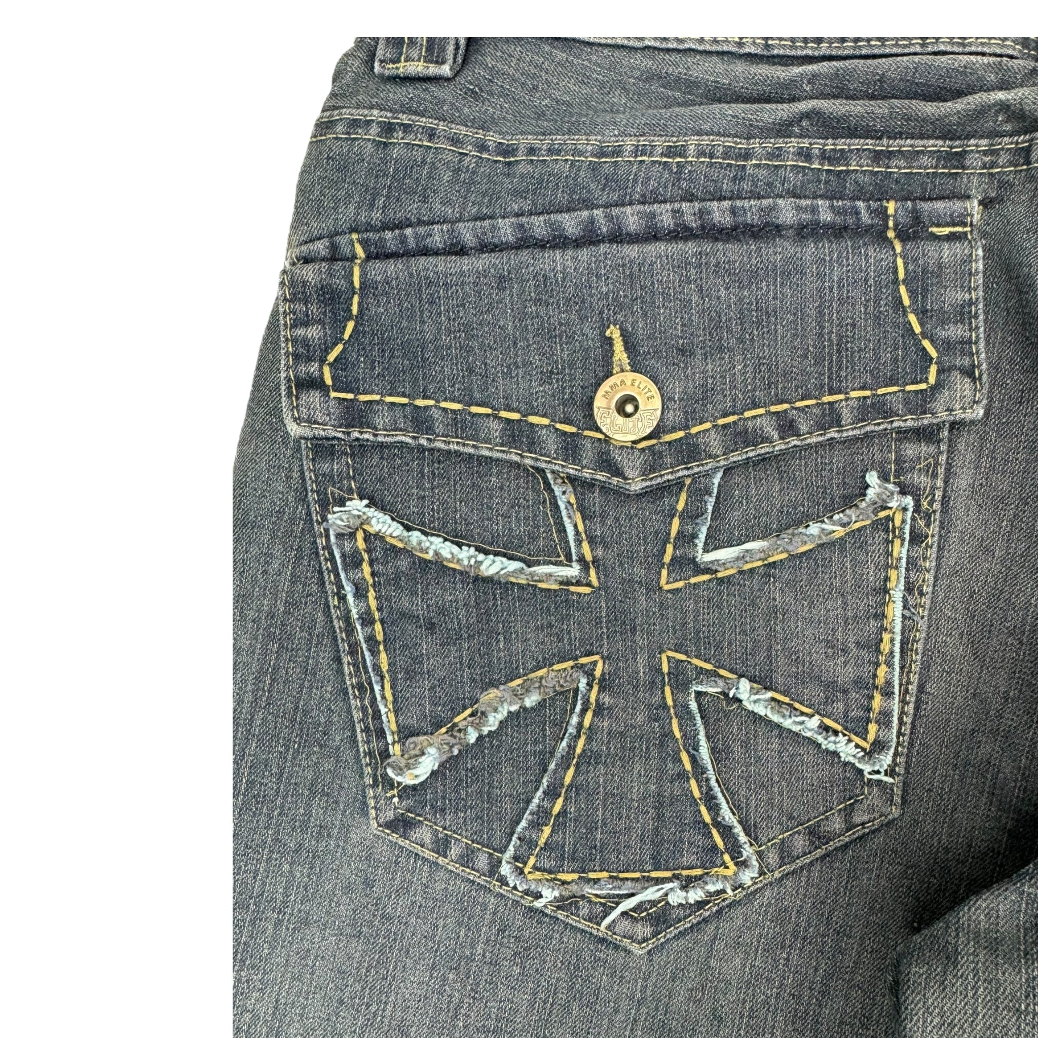Y2K MMA Elite Embroidered Denim Bottoms