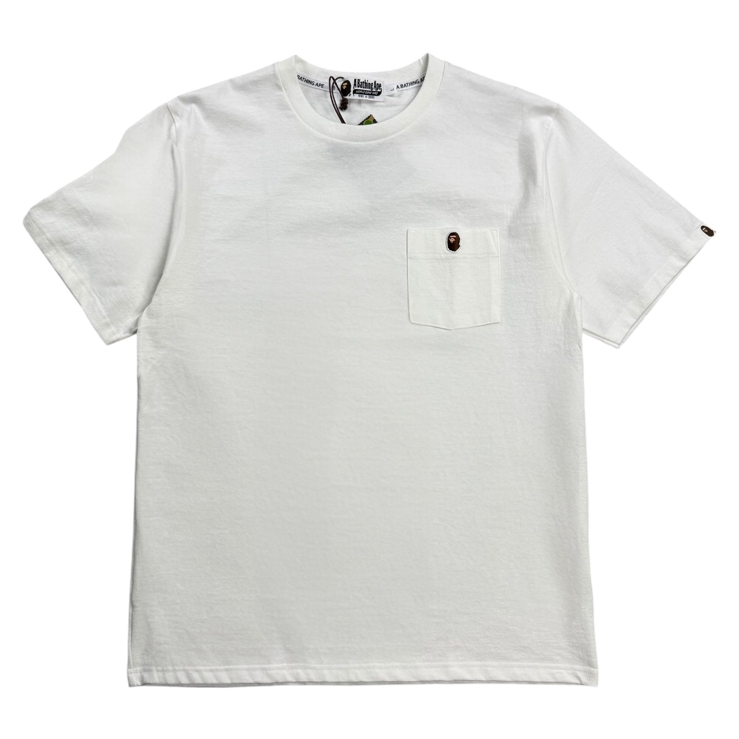 Bape Ape Head One Point Pocket Tee White