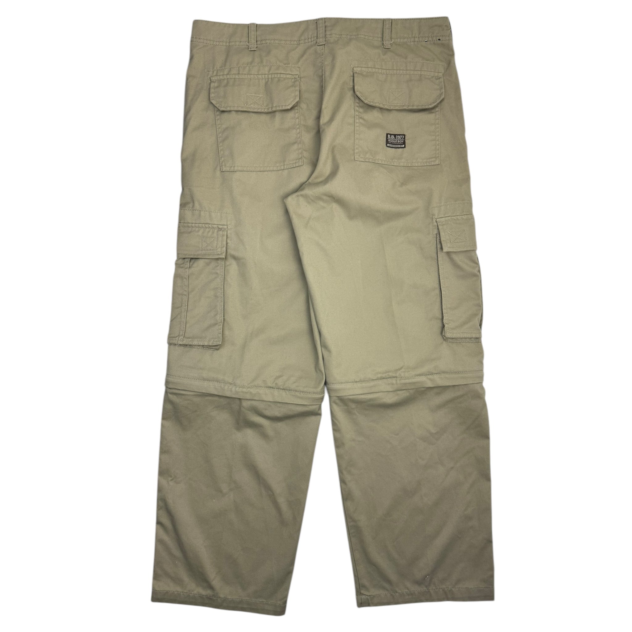Vintage Bugle Boy Hybrid Cargo Pants Formal Taupe