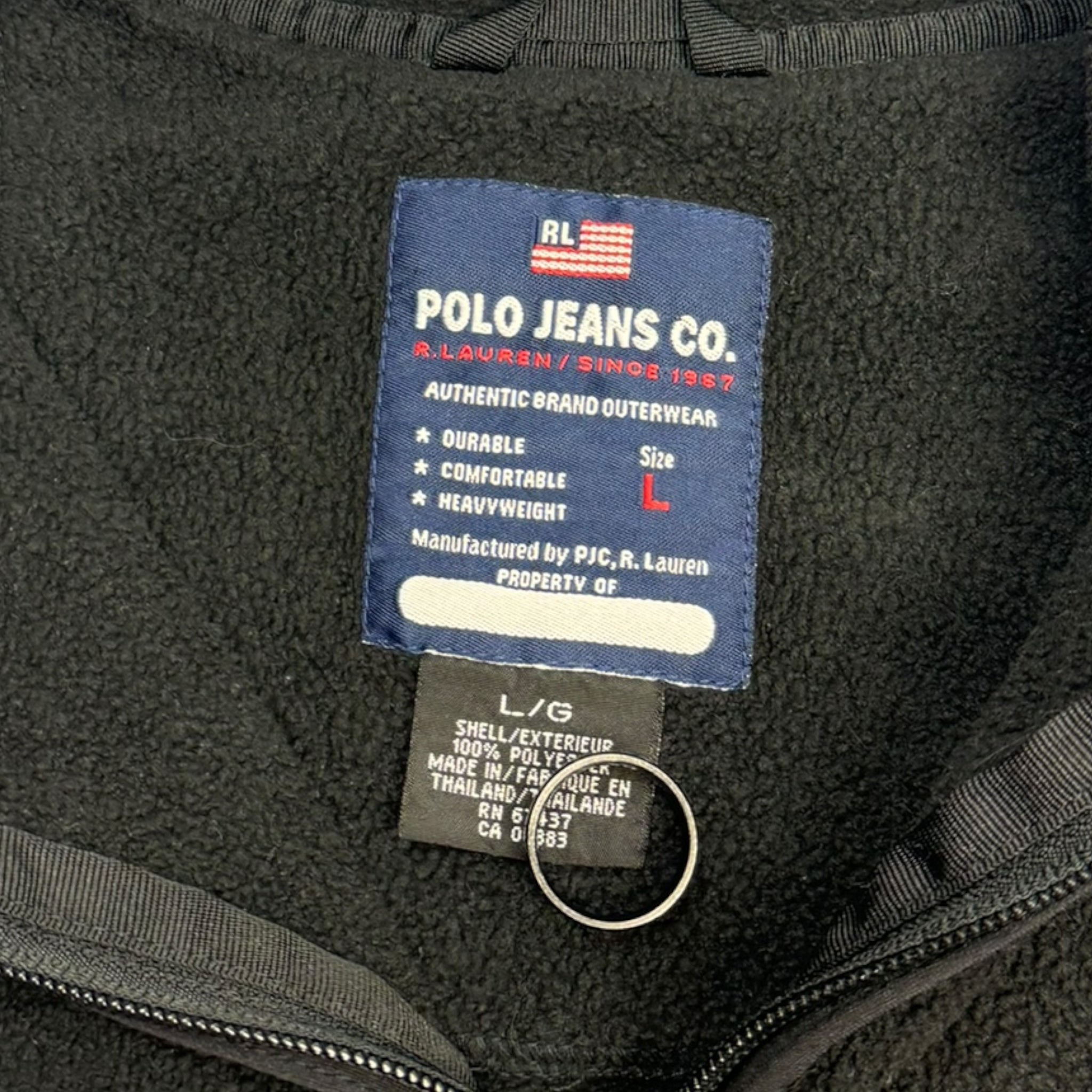 Vintage Polo Sport Ralph Lauren 1/2 Zip Fleece Black