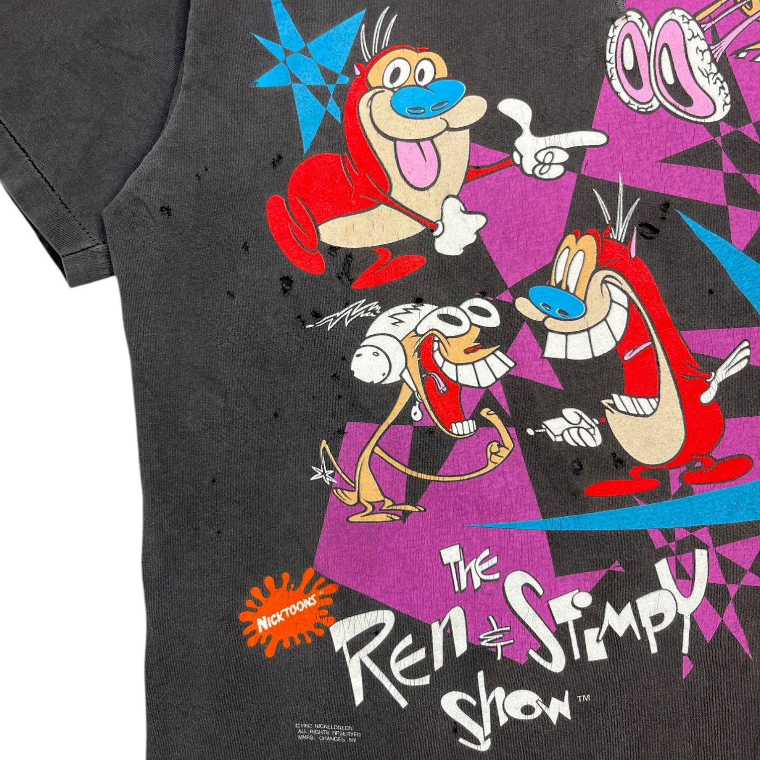 Vintage Ren & Stimpy Show Tee Faded Black