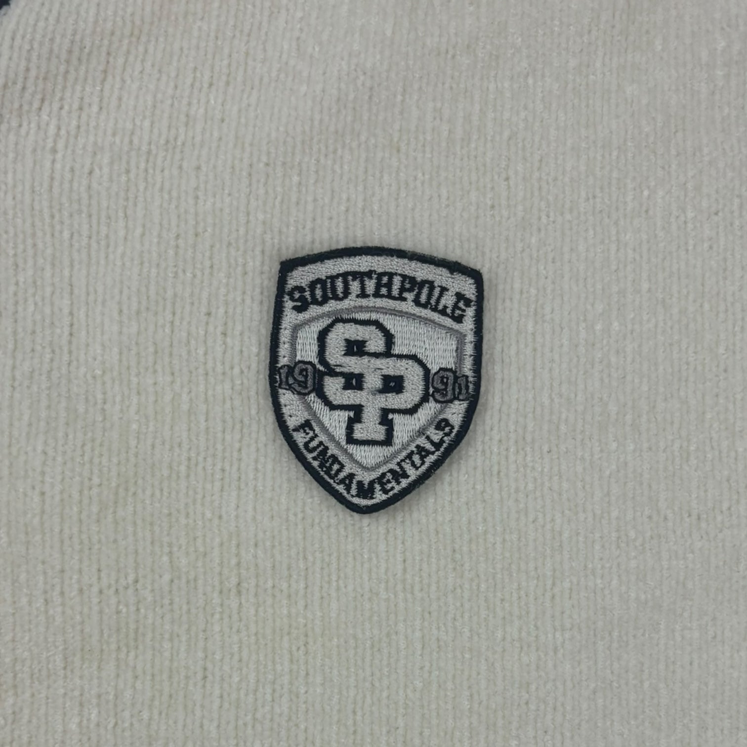 Vintage Y2K Southpole Chenille Sweater Vest White