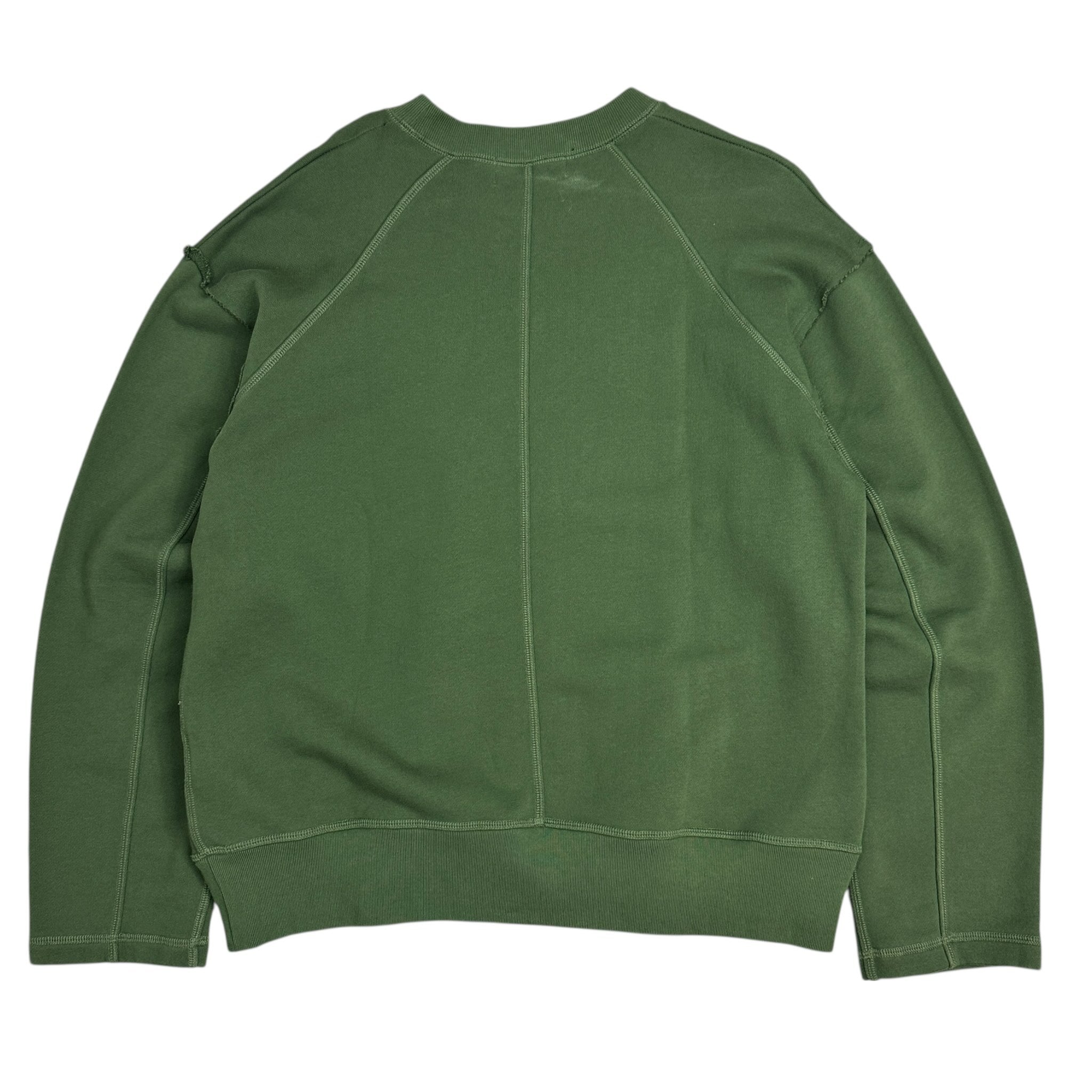 Ambush Green Raw Edge Sweatshirt Crewneck