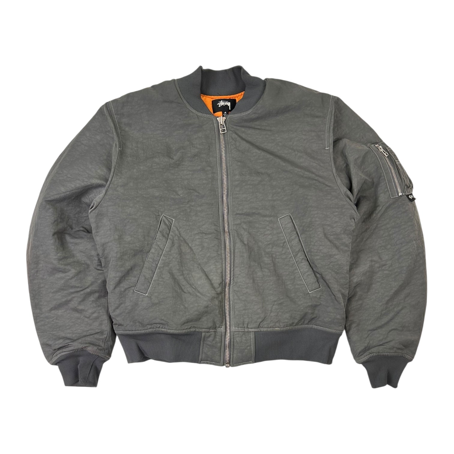 Stussy Dyed Nylon Bomber Grey