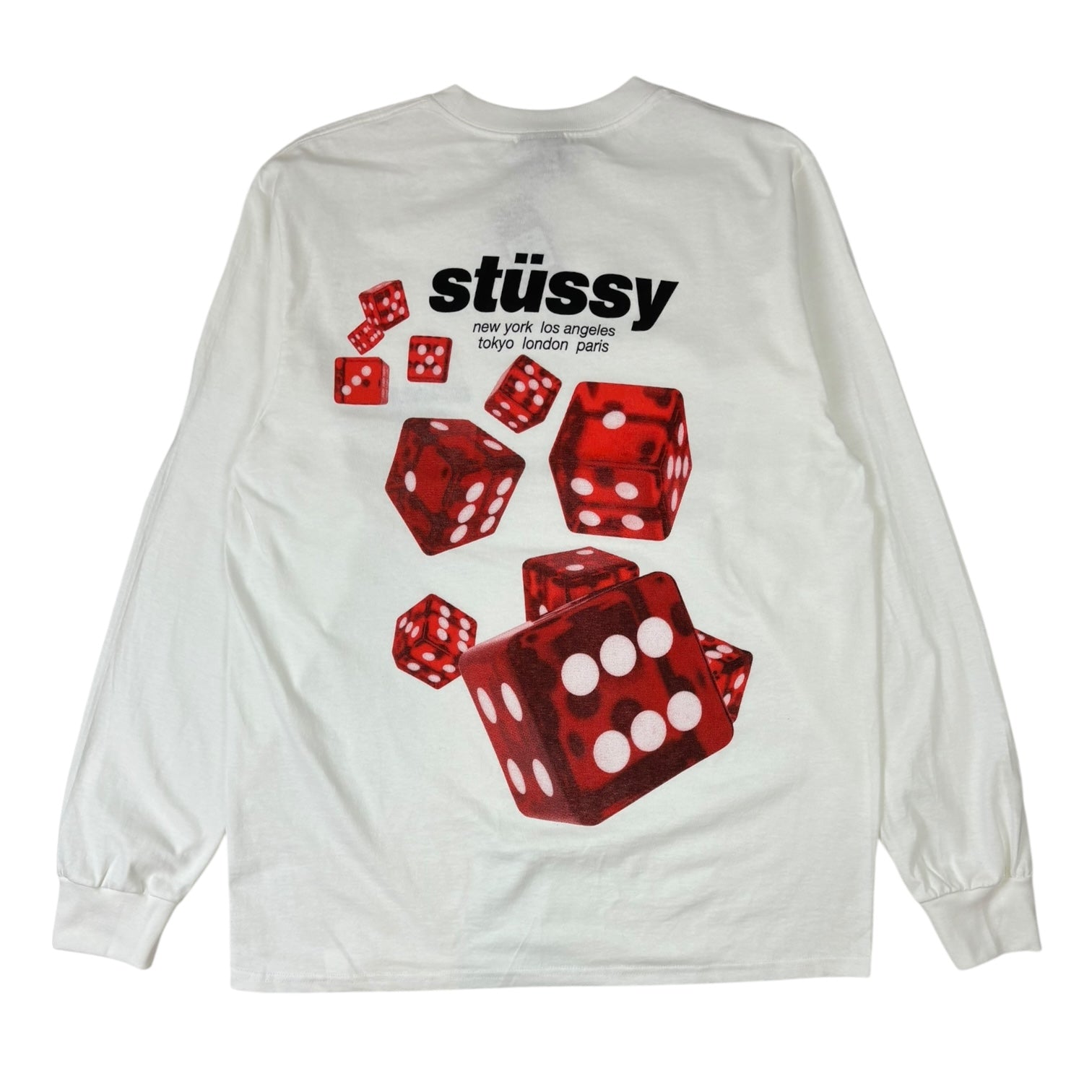 Stussy Rollers Long Sleeve T-Shirt White