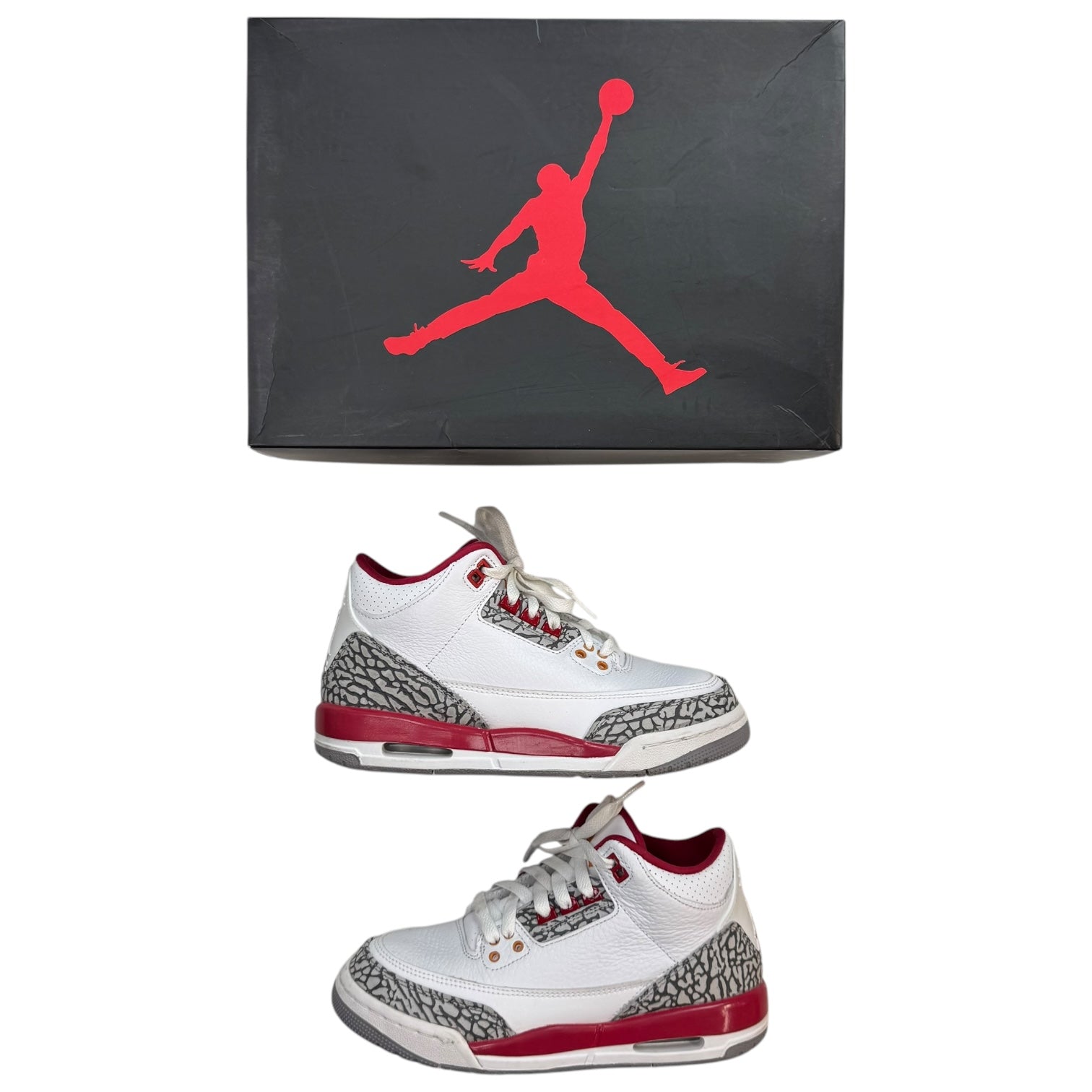 Jordan 3 Retro Cardinal (GS) (Used)