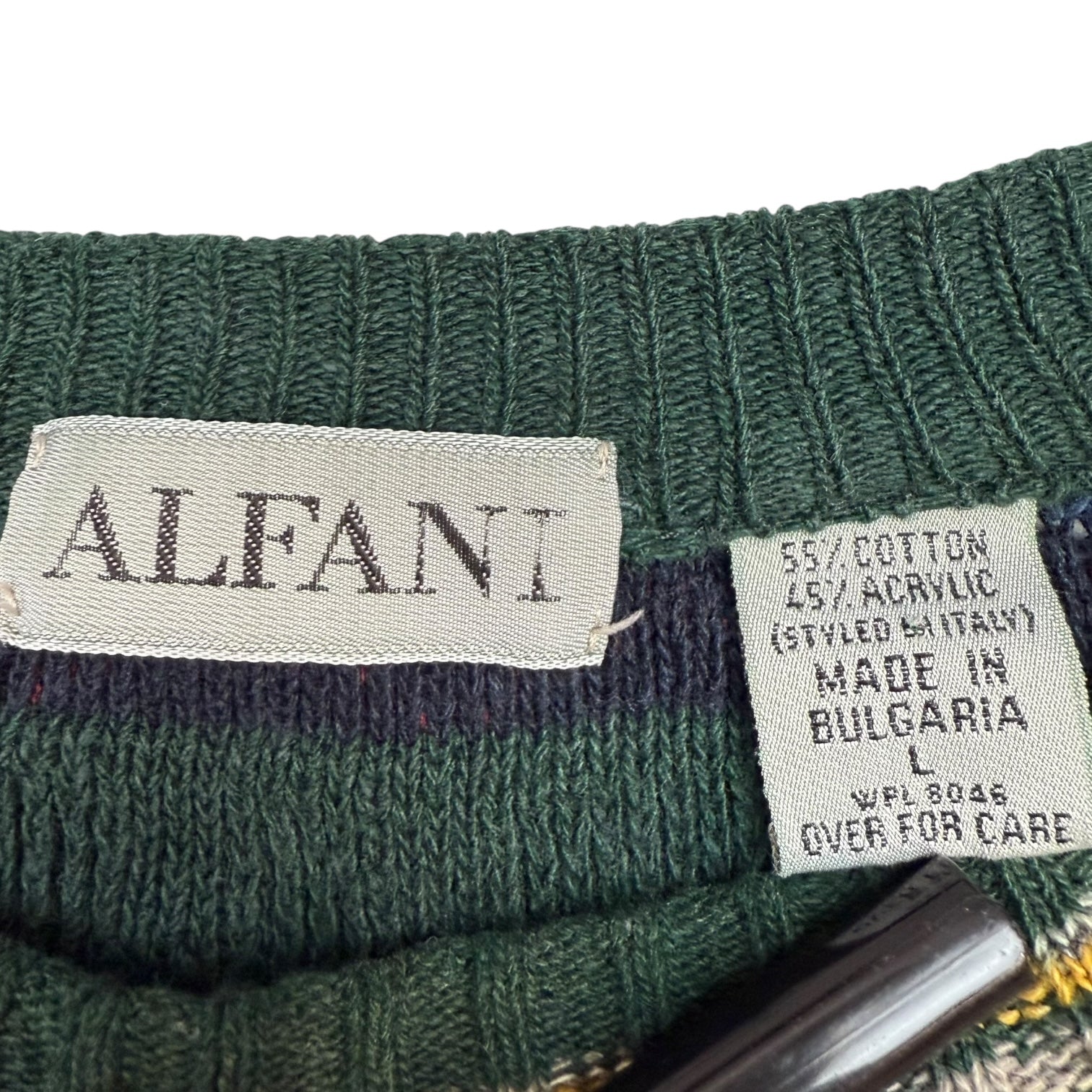 Vintage Alfani Cable Knit Sweater Multicolour