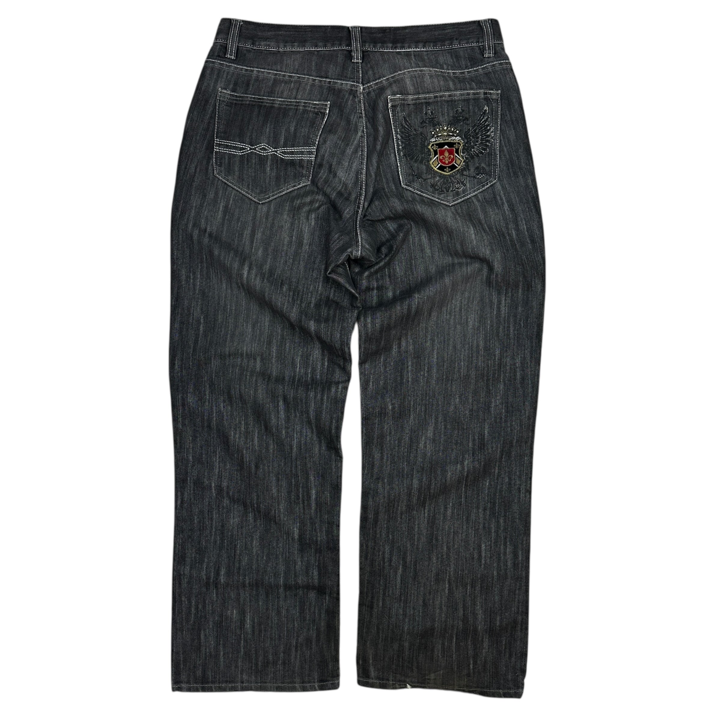 Vintage Y2K Avirex Embroidered Denim Washed Black