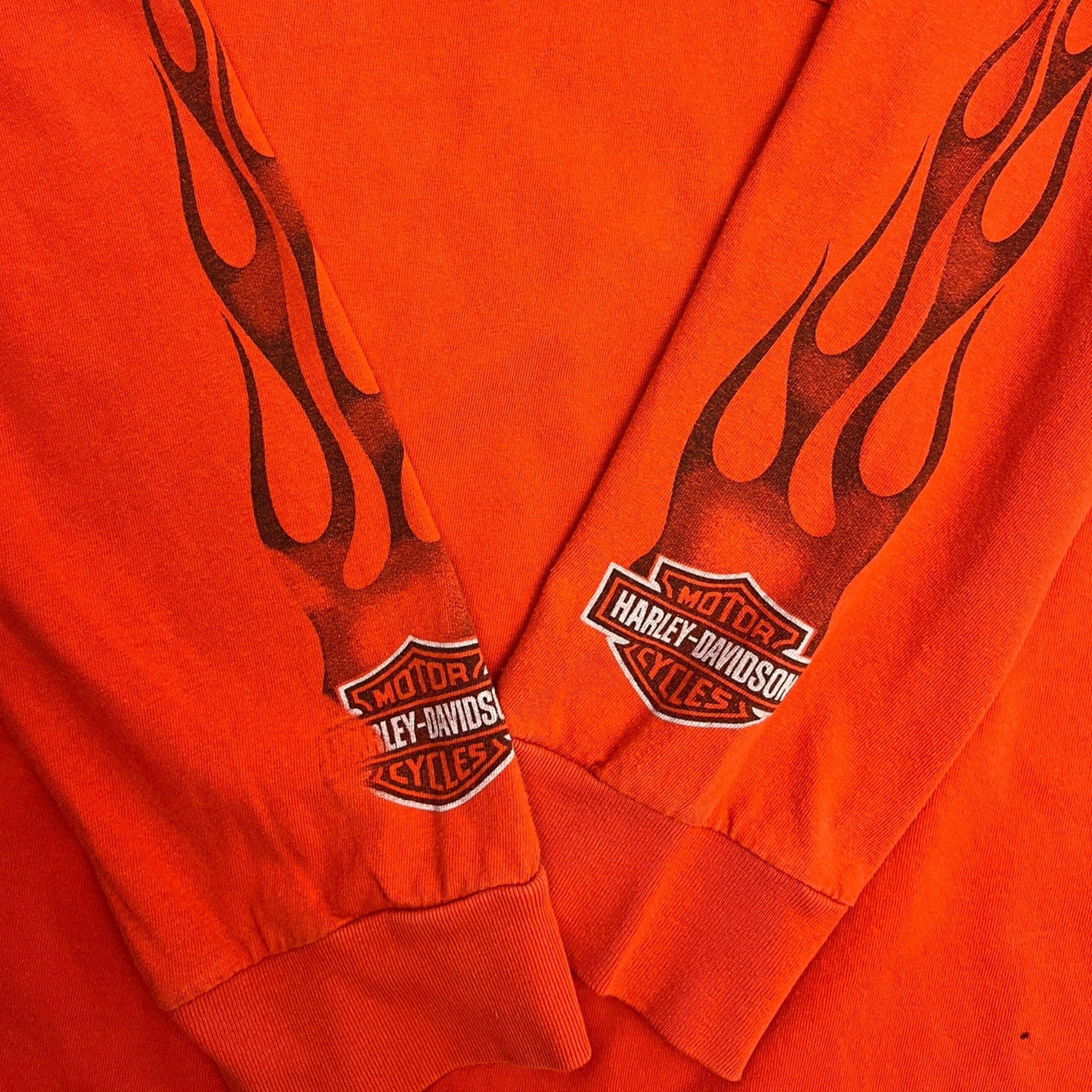 Harley Davidson Flame Longsleeve T-Shirt Orange