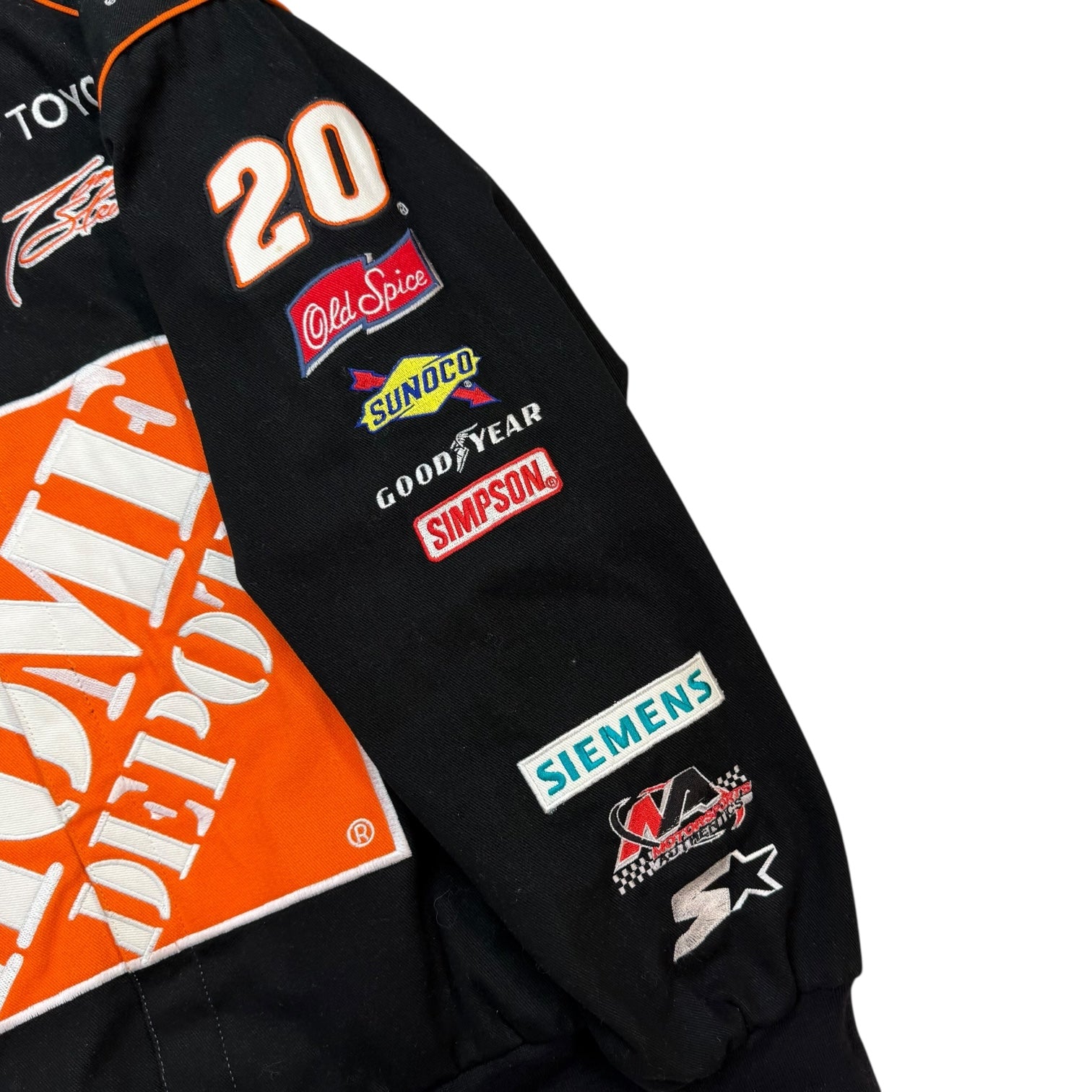 Vintage Jeff Hamilton Tony Stewart Racing Jacket Black/Orange
