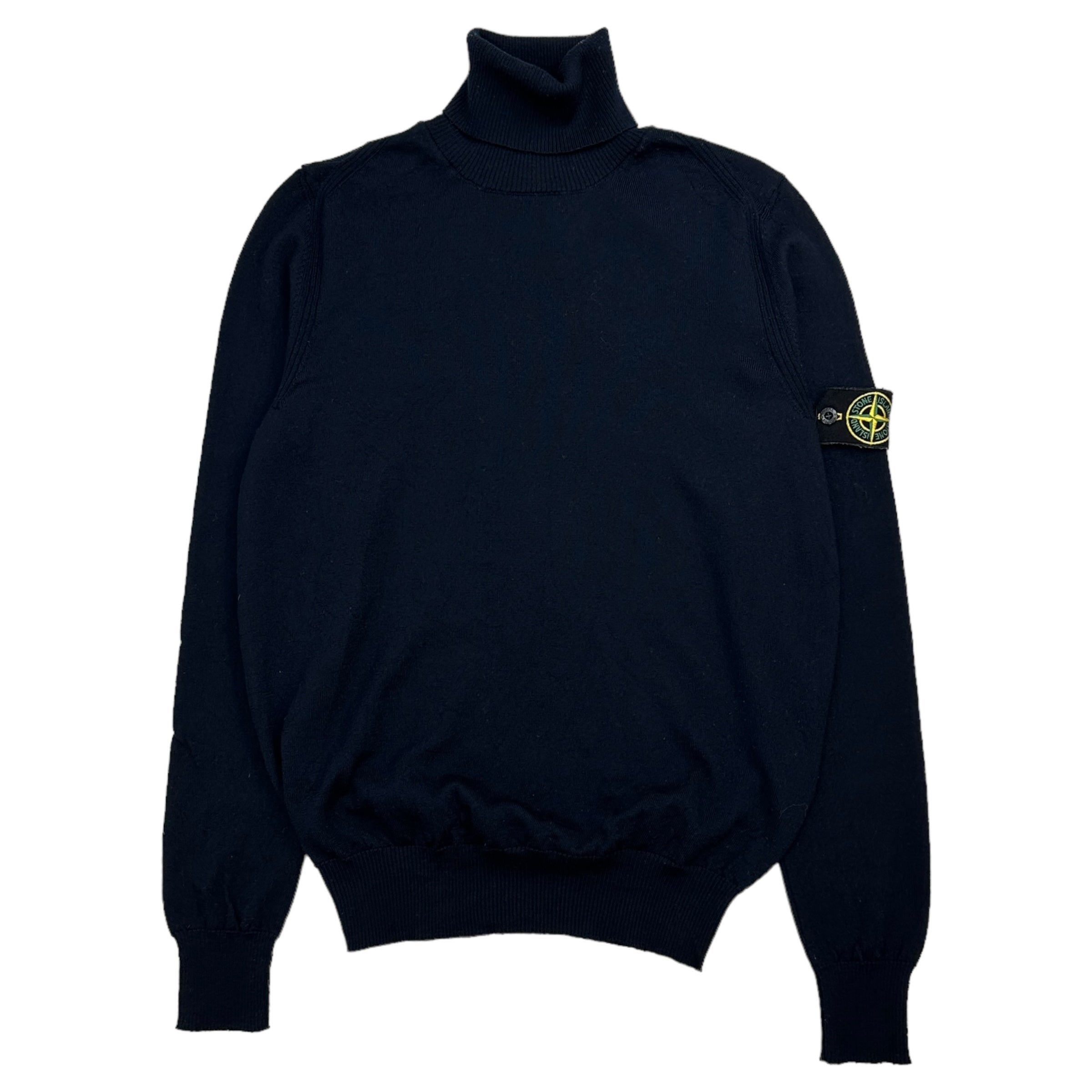 Stone Island Wool Knit Turtle Neck Navy