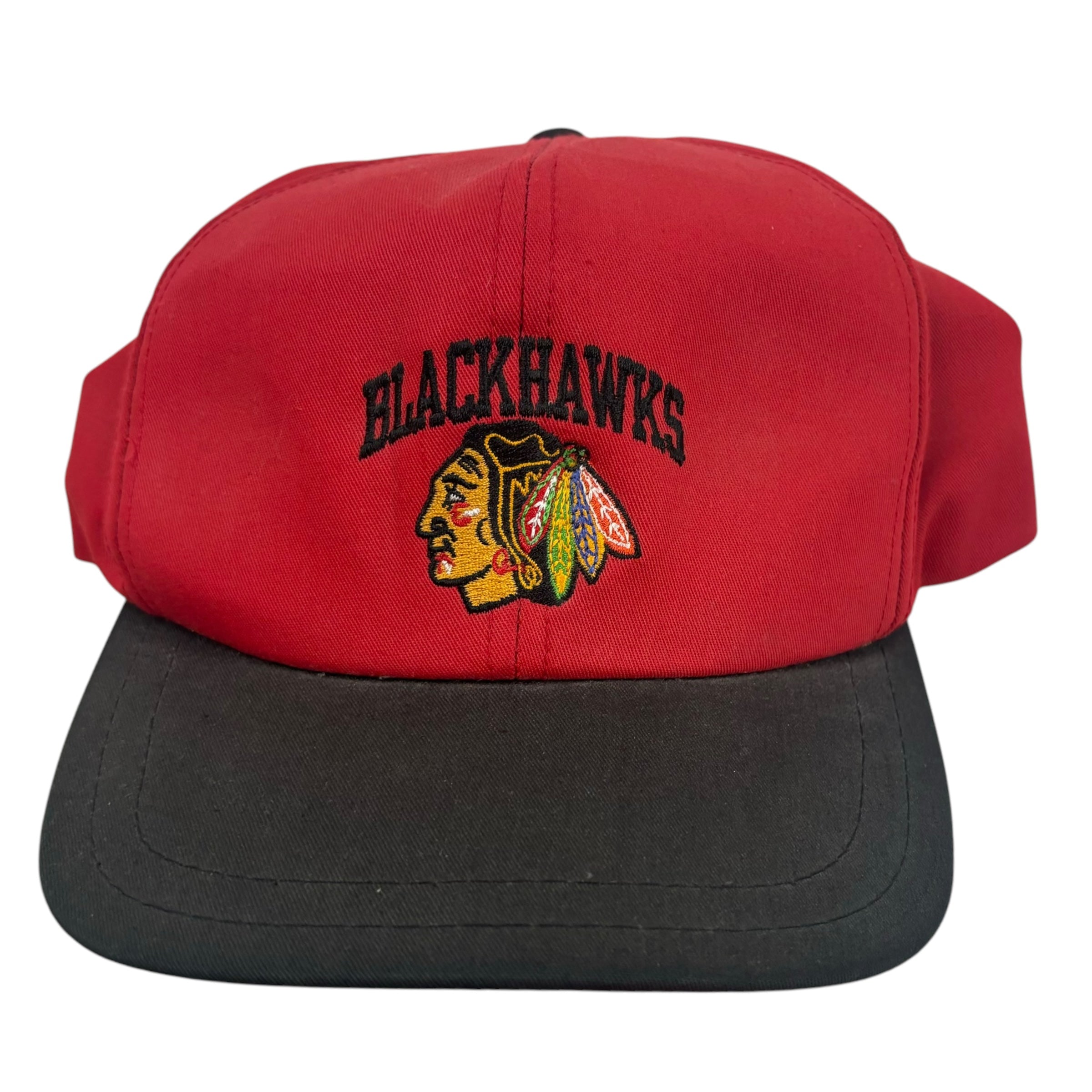 Vintage Chicago Blackhawks Snapback Hat Red