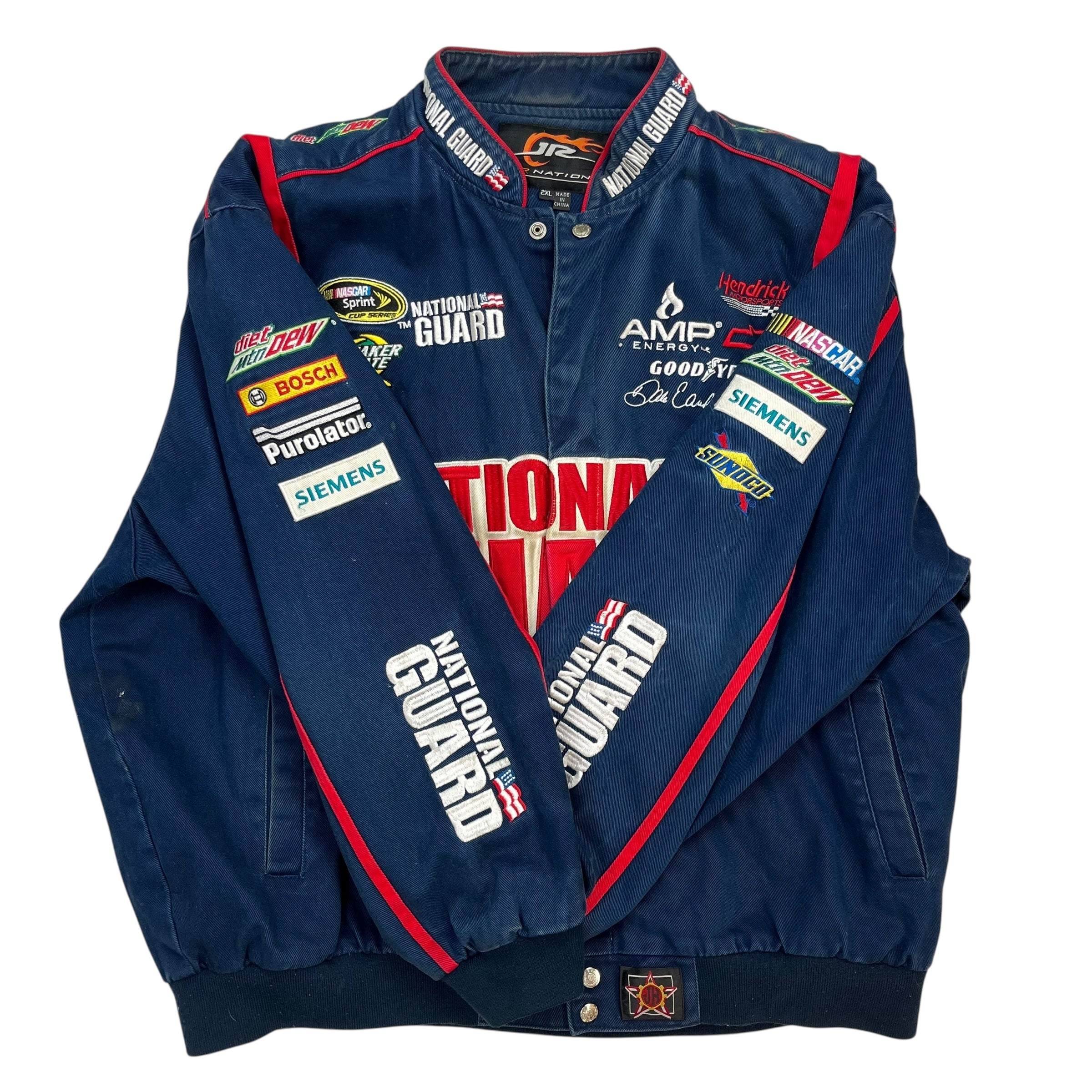 Vintage Dale Earnhardt Jr. Racing Jacket Dark Blue