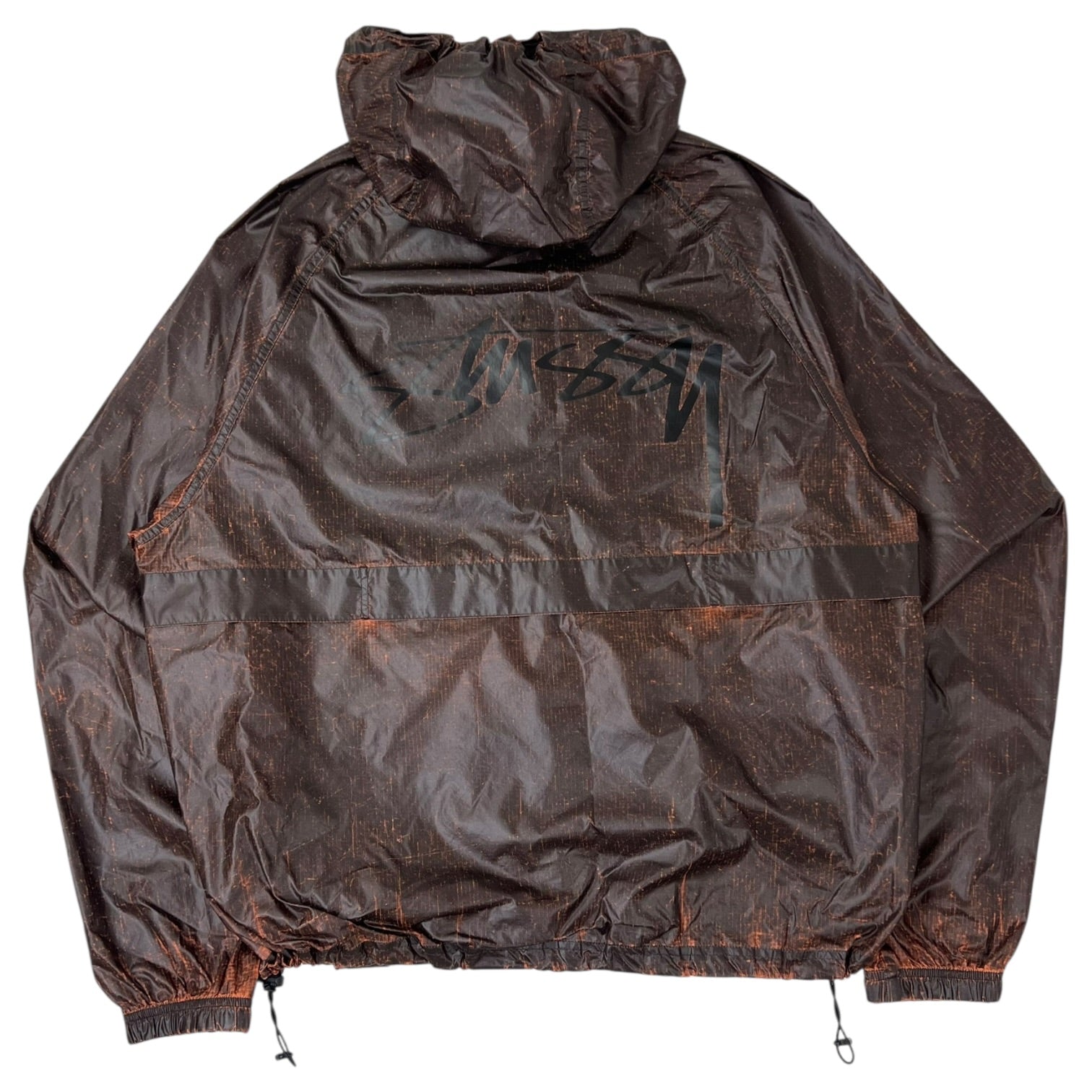 Stussy Beach Shell Cracked Jacket Burgundy