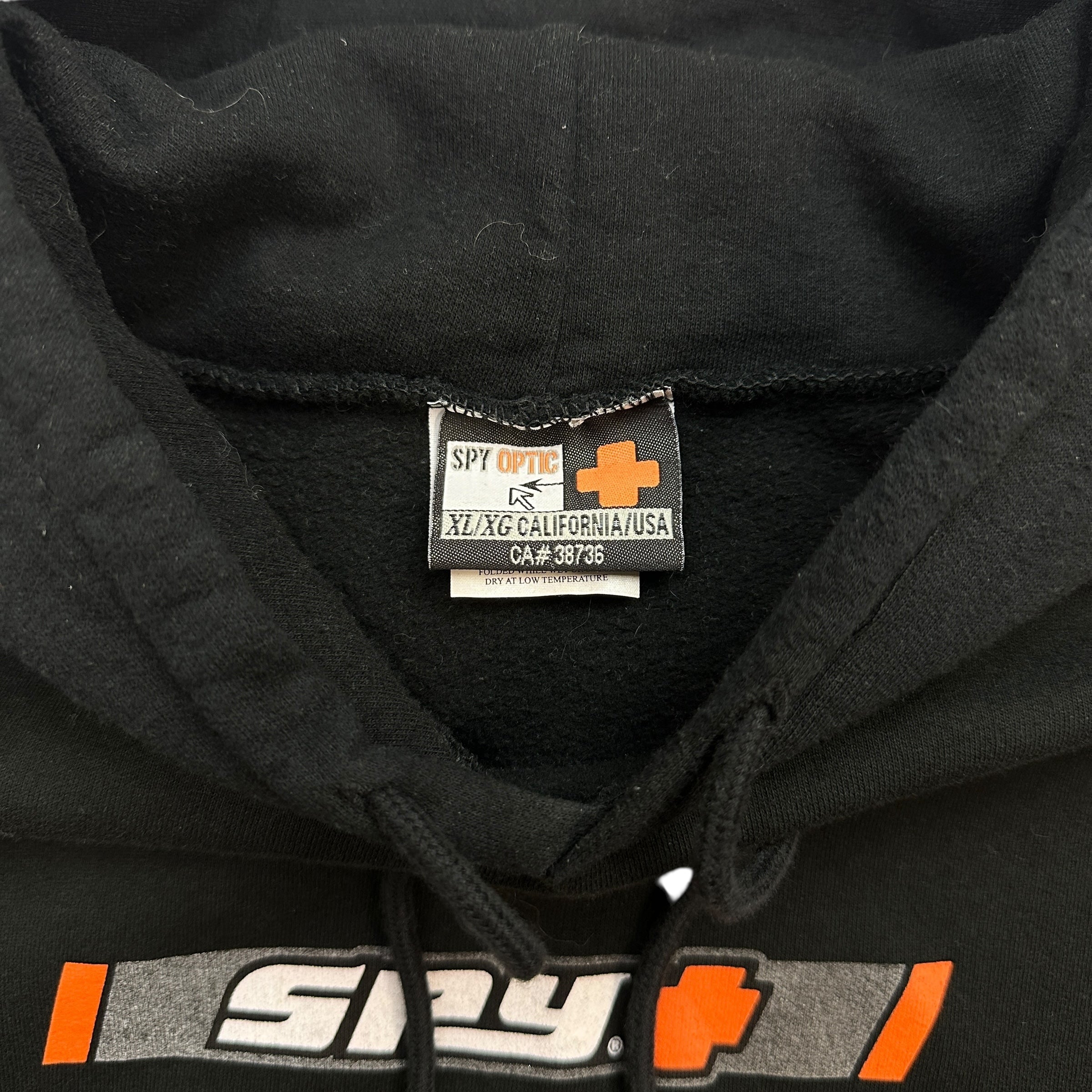 Vintage Y2K Spy Optics Hoodie Black