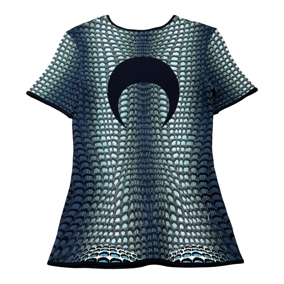 (W) Marine Serre Moonfish Skin Jacquard Knit Top