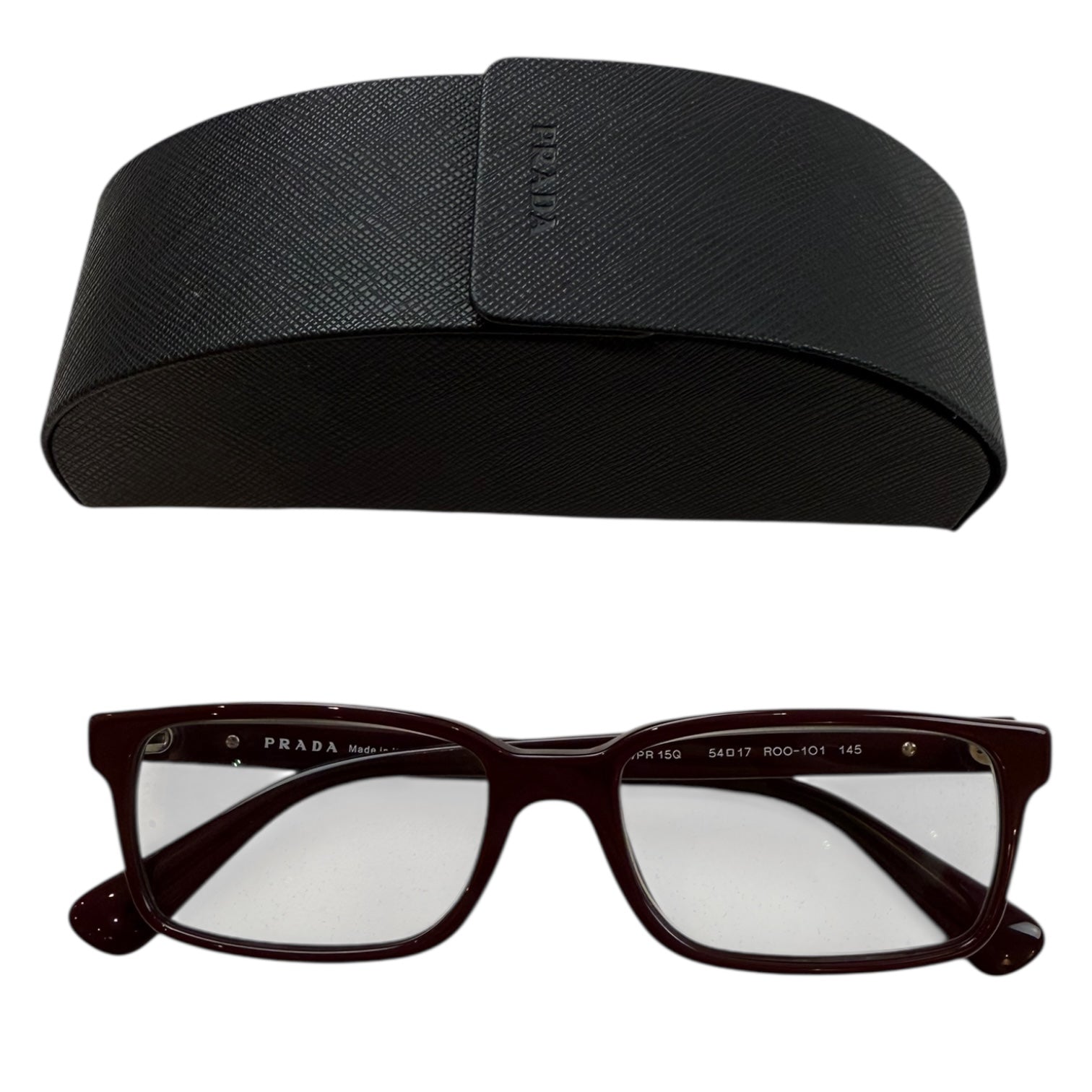 Vintage Prada VPR 15Q Glasses Dark Red