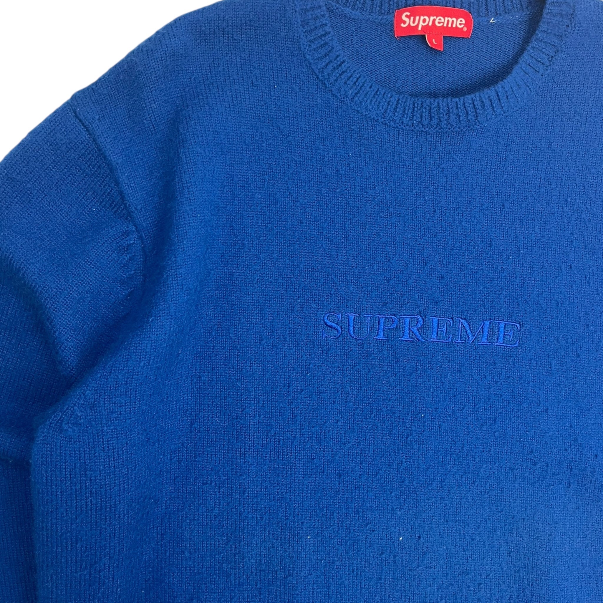 Supreme Pilled Sweater Blue