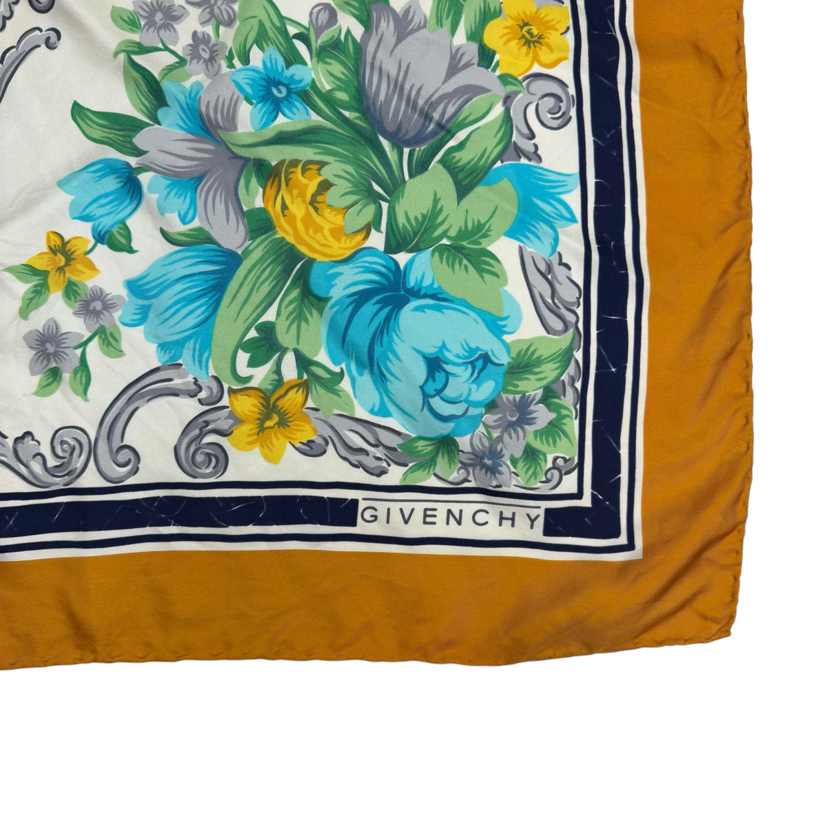 Vintage Givenchy Silk Scarf Yellow
