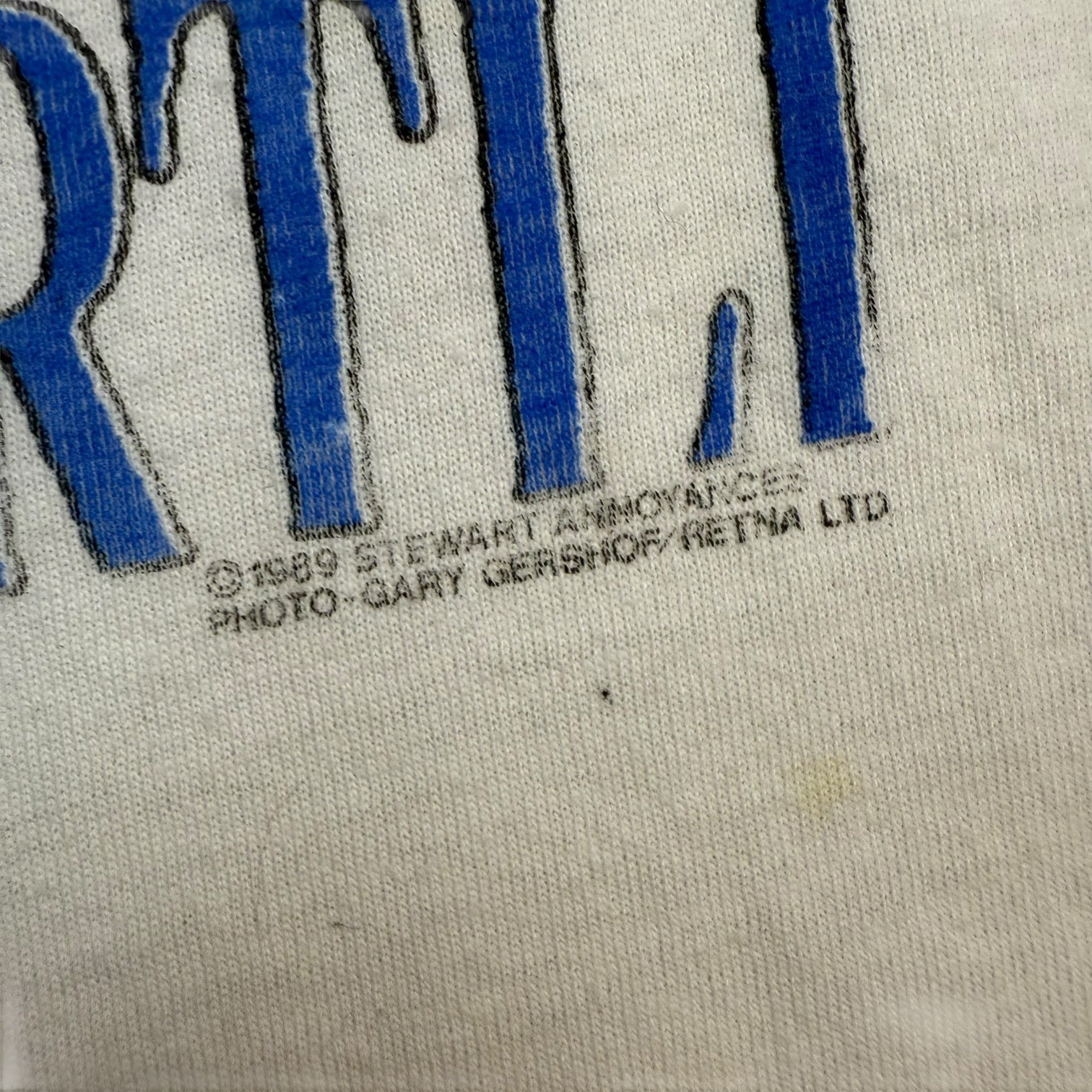 1989 Rod Stewart Lost In America Tour Tee White