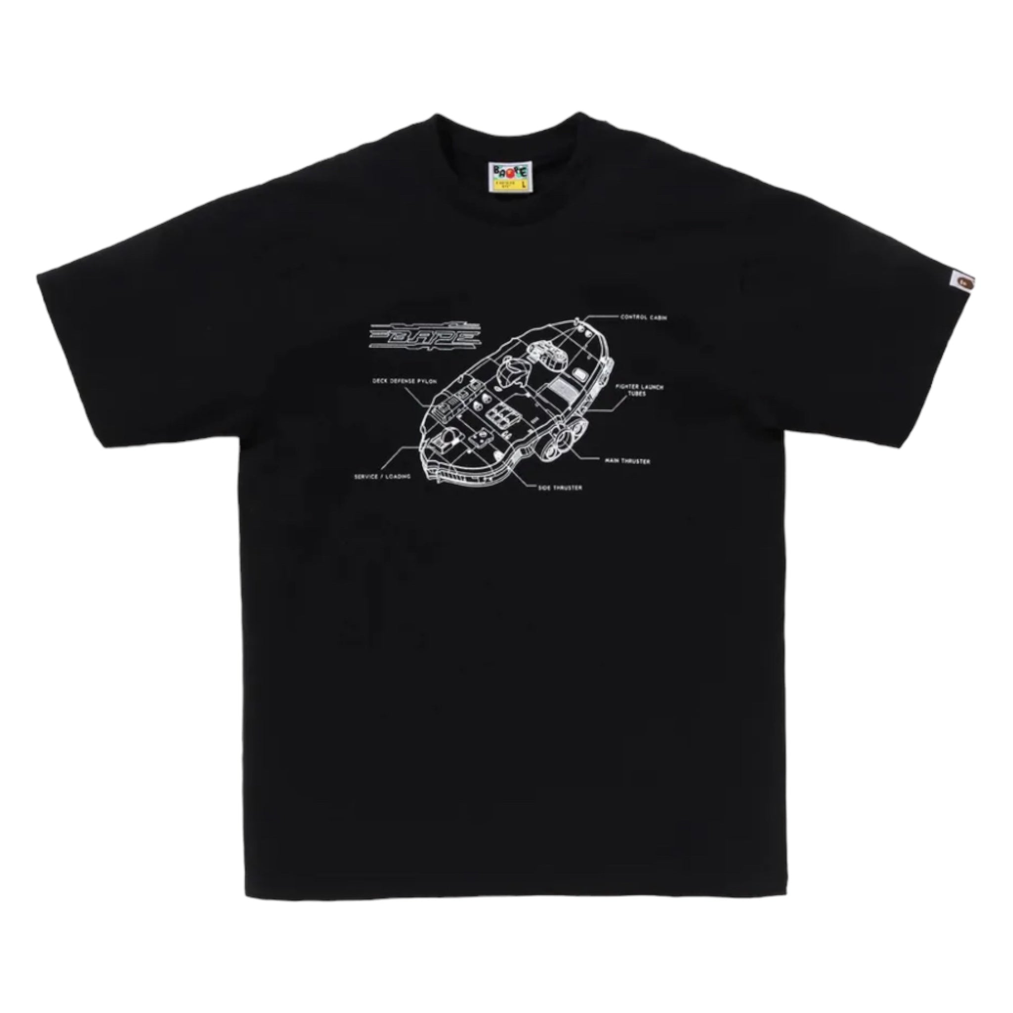 BAPE Ape Technology Tee Black