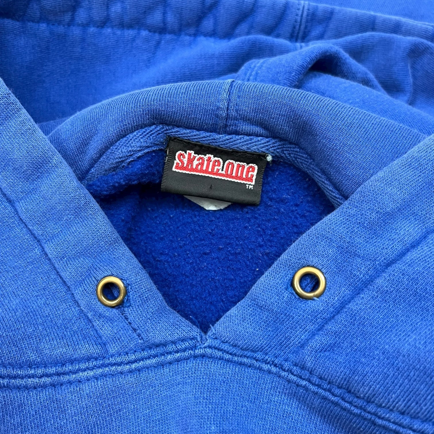 Vintage Skate One Bones Hoodie Blue