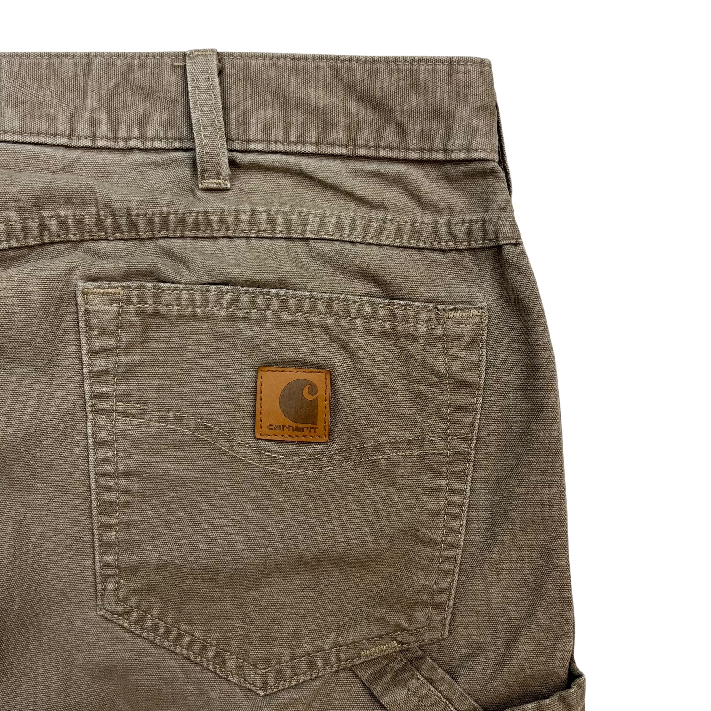 Vintage Carhartt Dungaree Pants Grey Beige