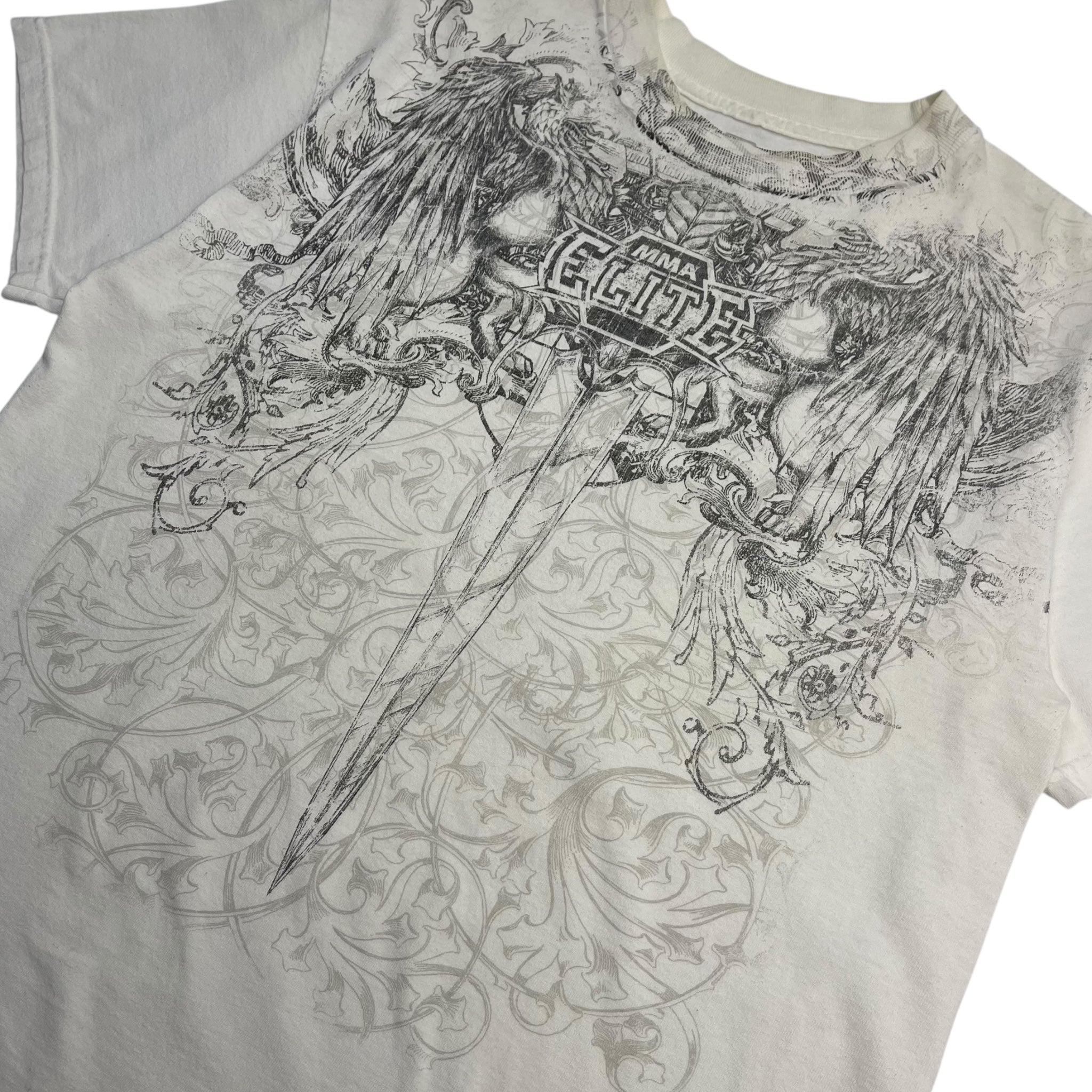 Y2K MMA Elite Cyber Emo T-Shirt White