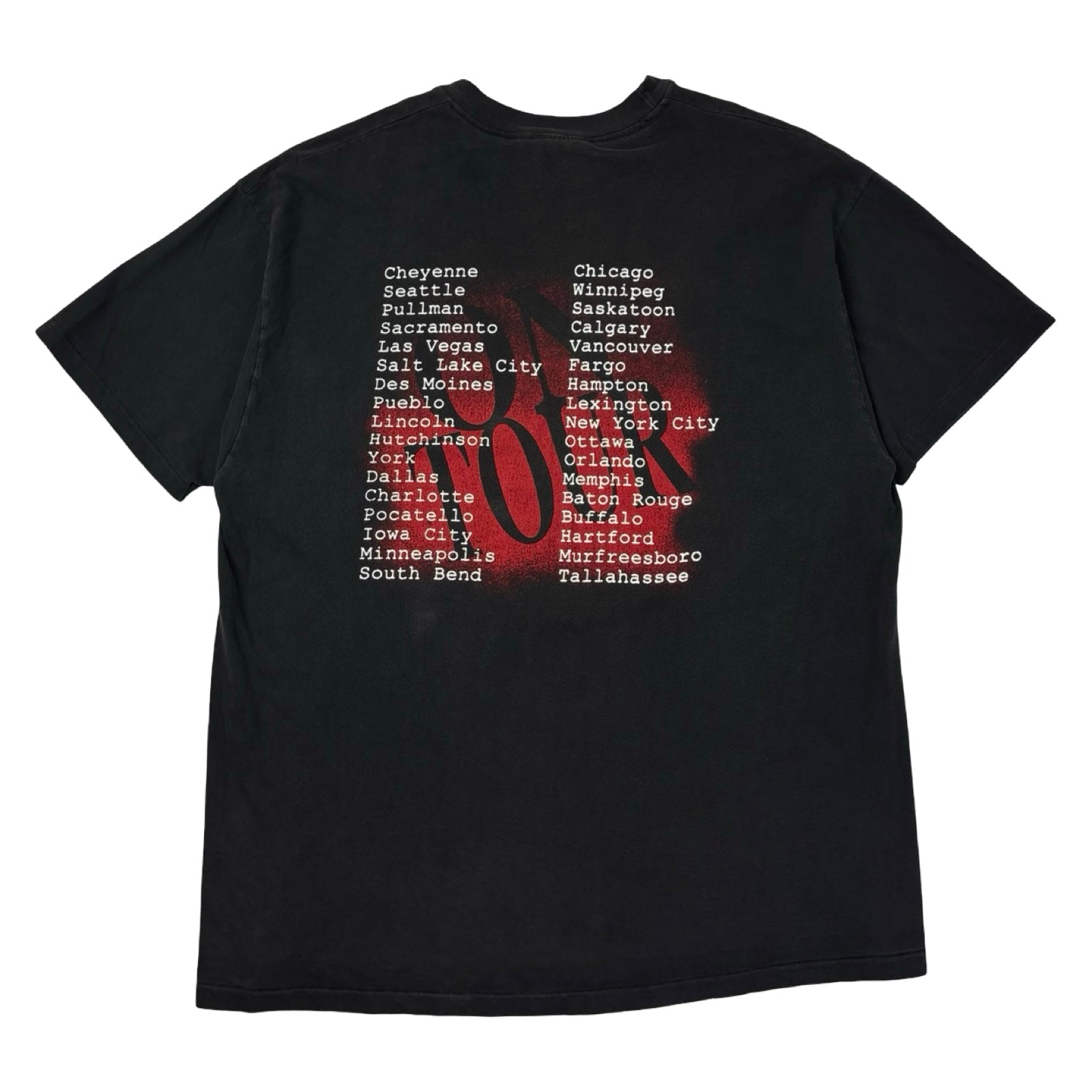 1993 Garth Brooks On Tour T-Shirt Red Black
