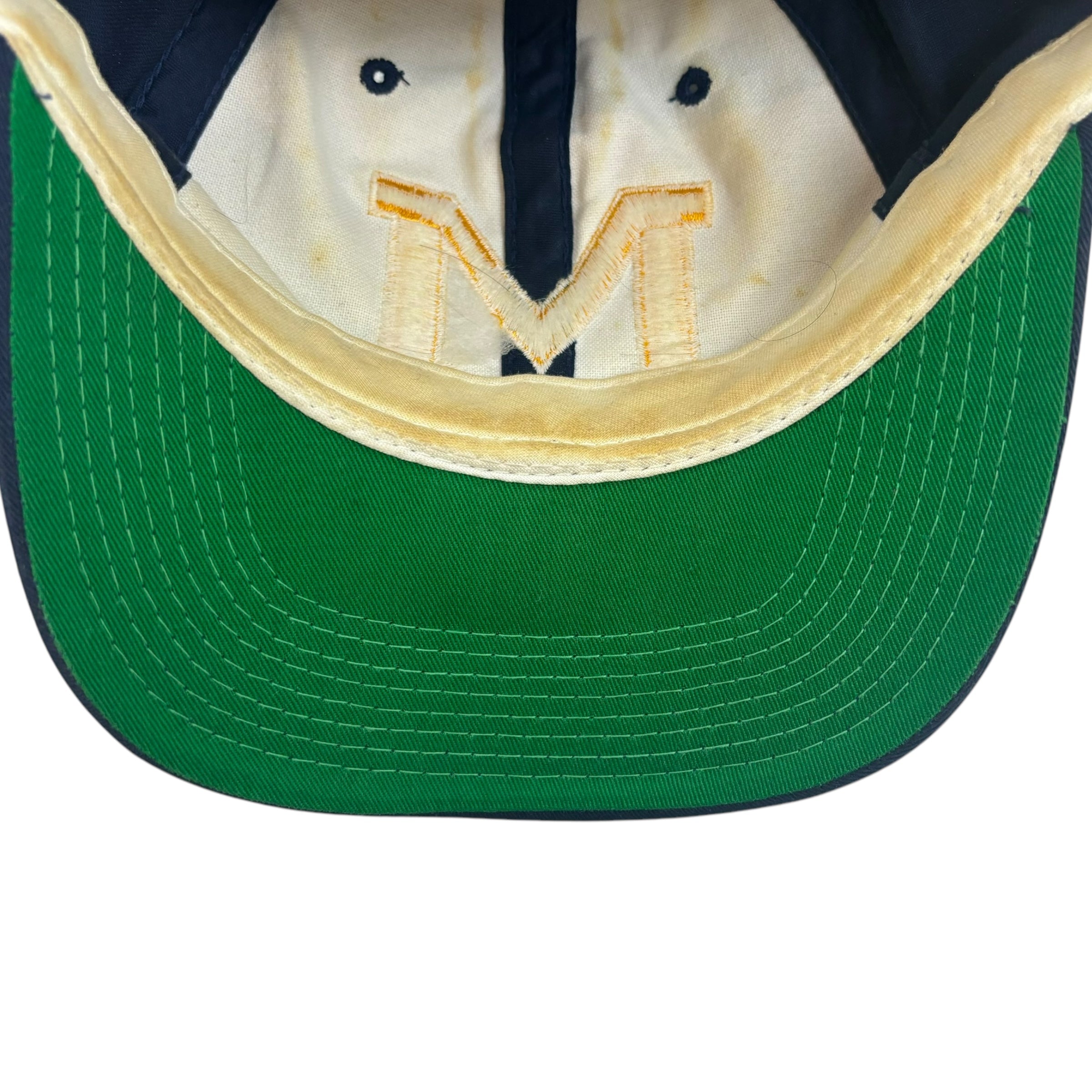 Vintage Michigan Wolverines Snapback Hat Navy