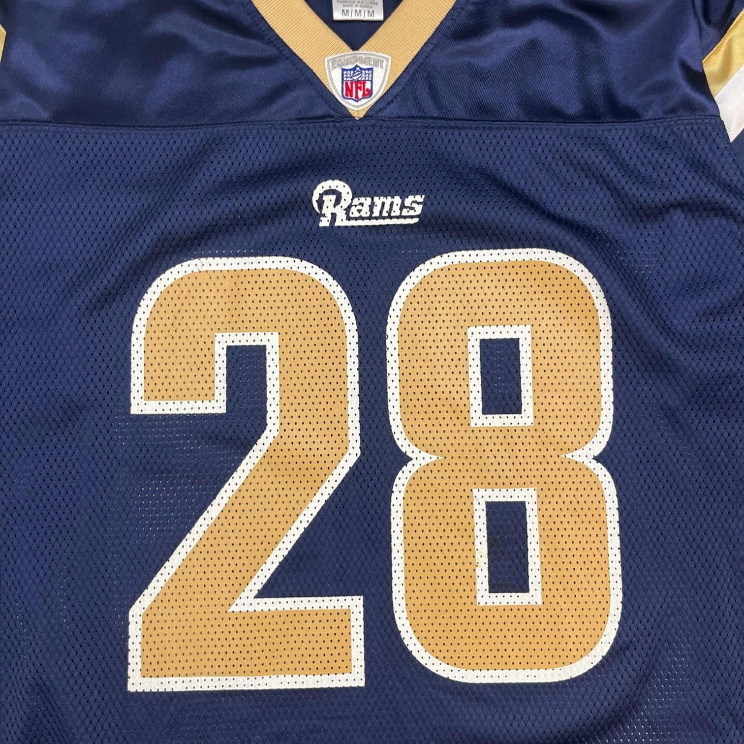 Vintage St. Louis Rams Marshall Faulk Jersey Navy