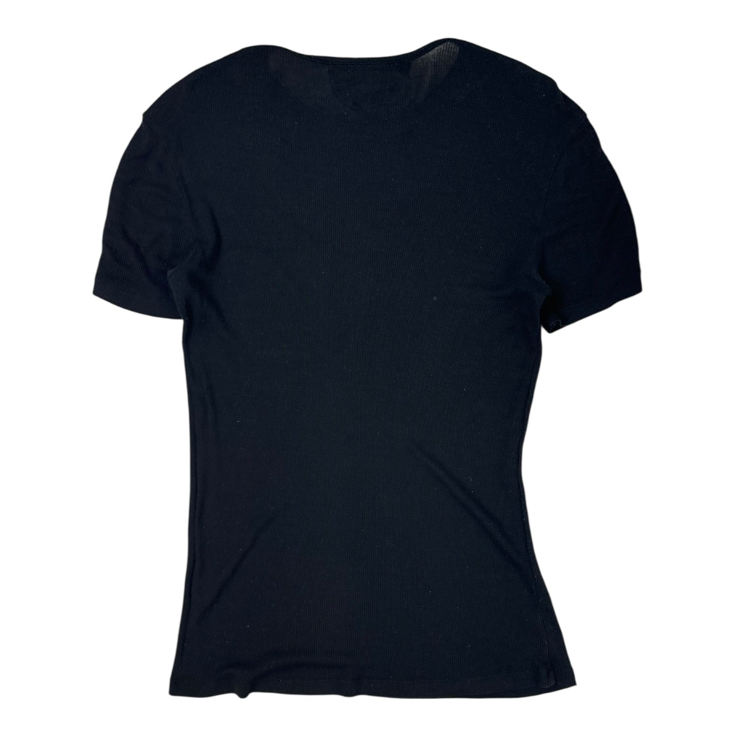 Helmut Lang Thin Rib Fitted T-Shirt Black