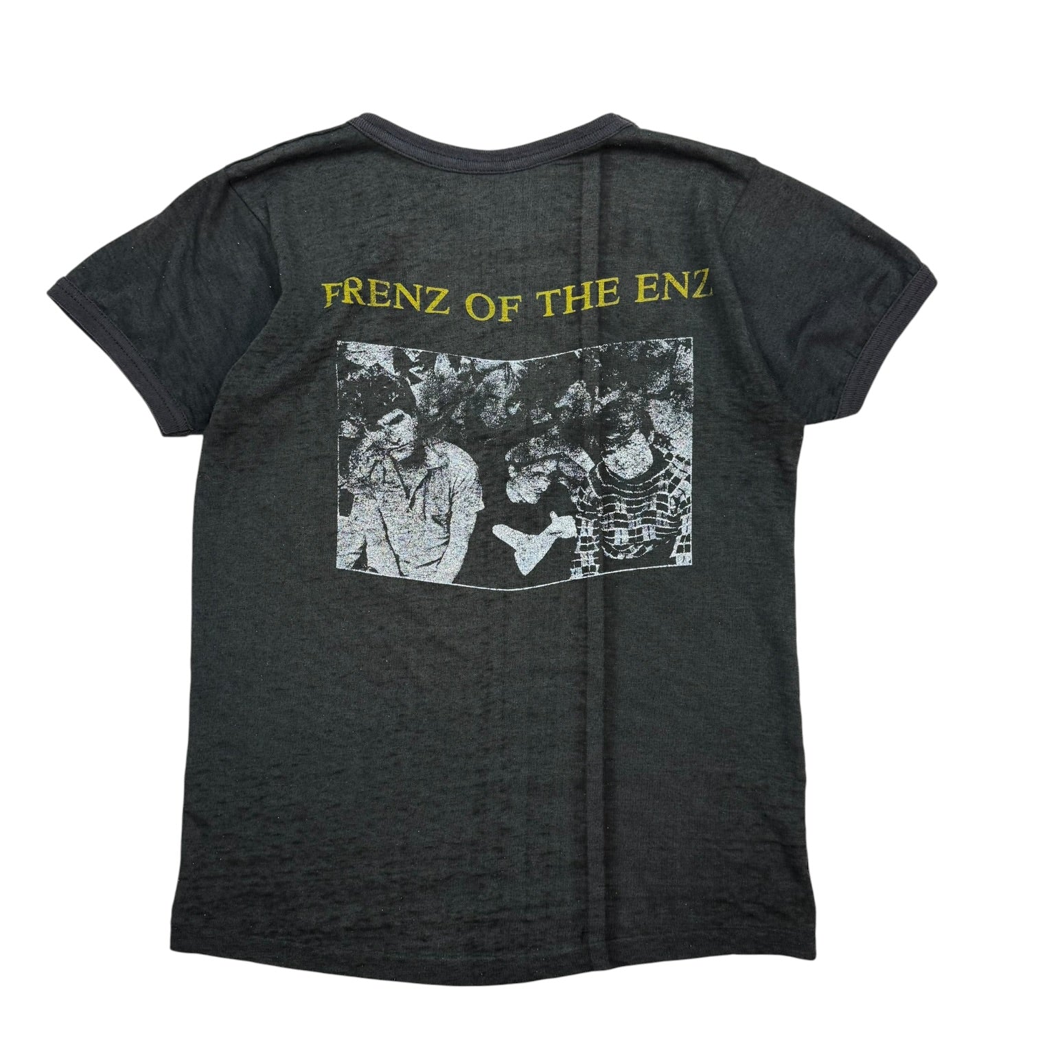 1982 Split Enz Tour ‘Frenz Of The Enz’ Ringer Tee Black