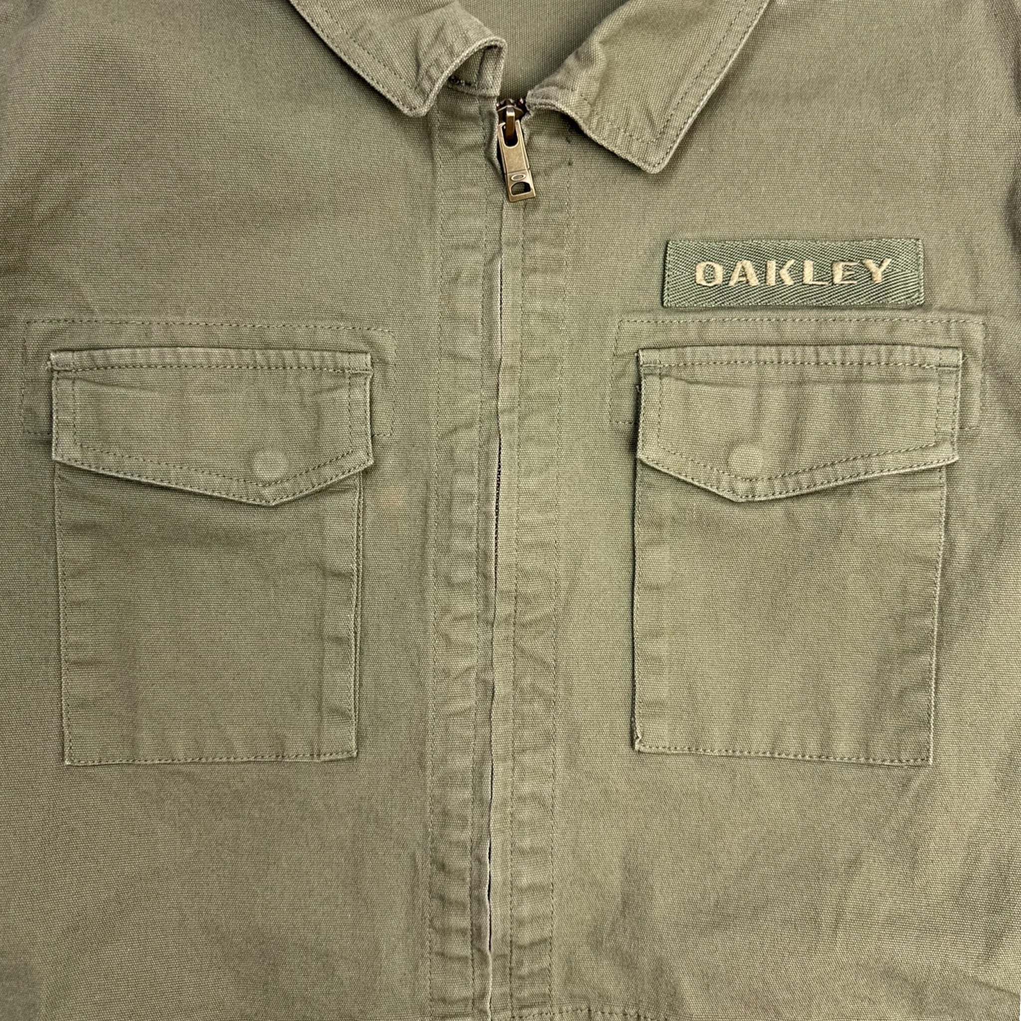 Y2K Oakley Military Pocket Zip Up Jacket