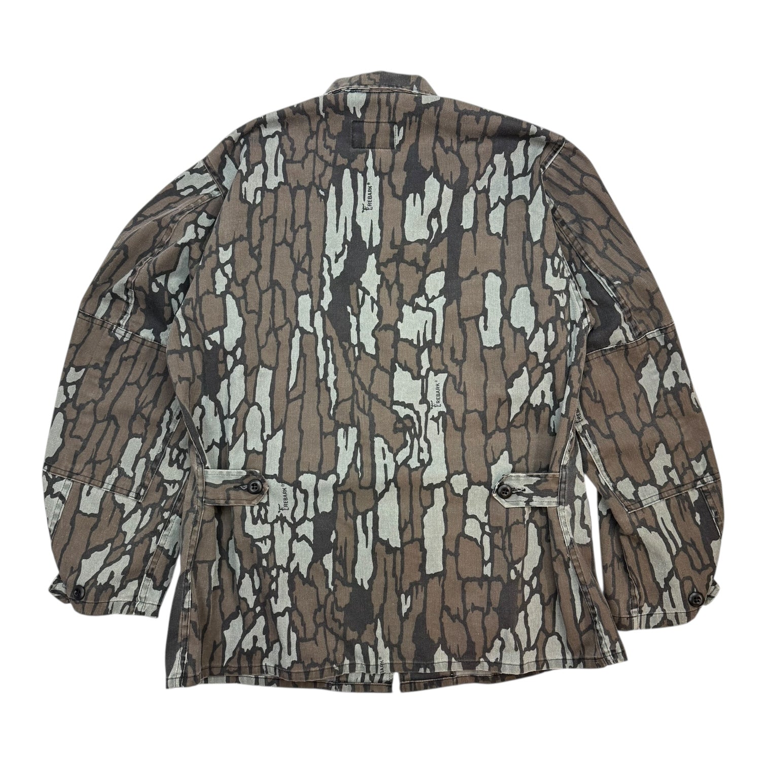 Vintage Cabelas Button Up Jacket Tree Bark Camo