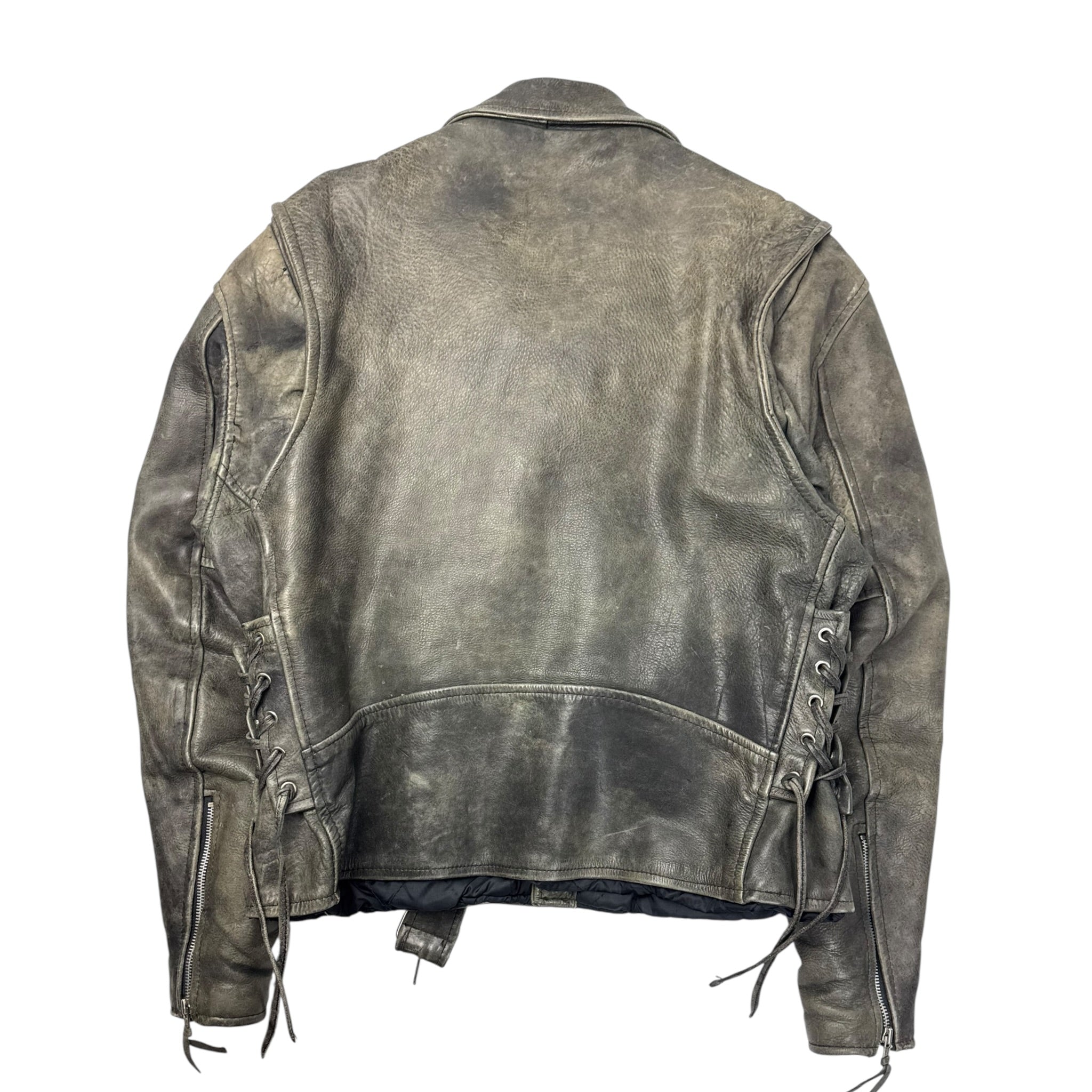 Vintage First Genuine Leather Biker Jacket