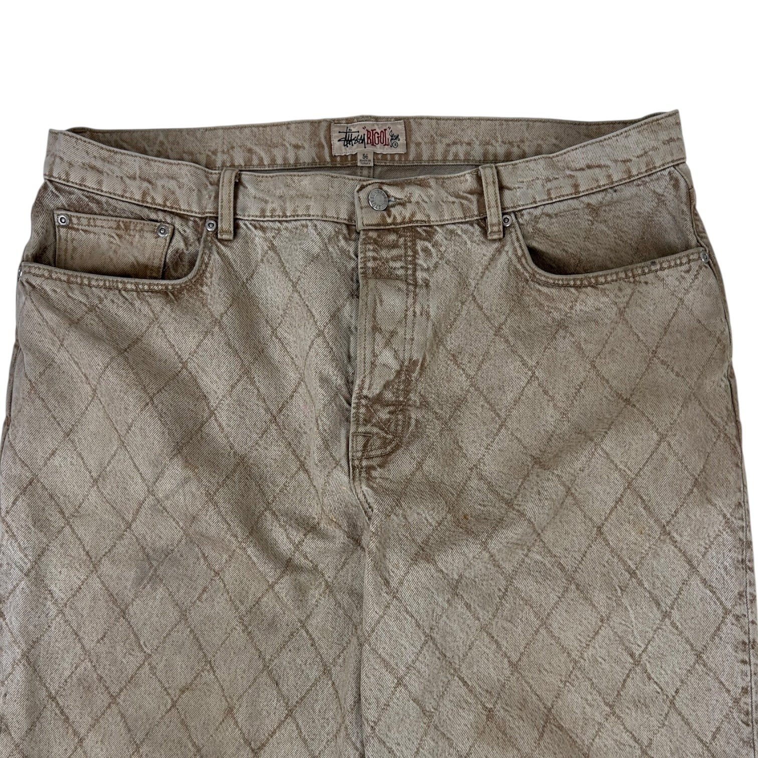 Stussy Big Ol Jean Quilted Denim Khaki