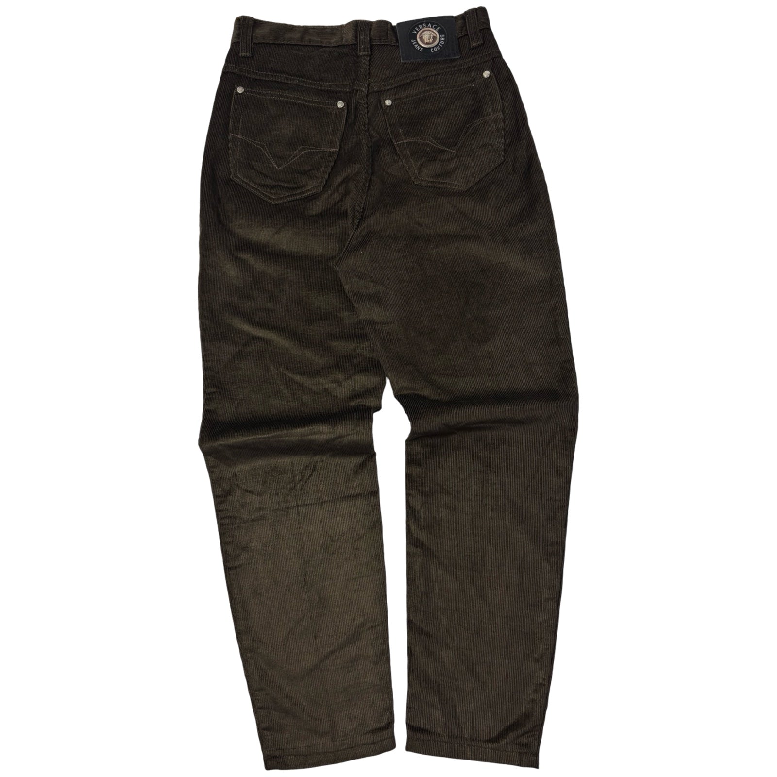 (W) Versace Jeans Couture Silky Corduroy Pant Brown
