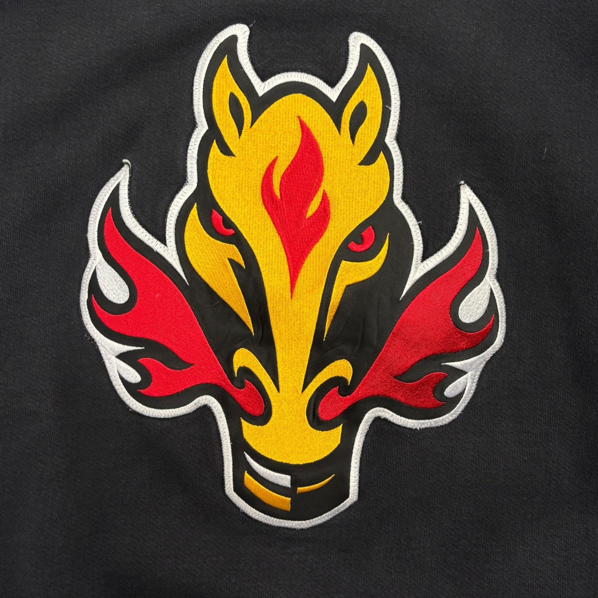 Vintage Starter Calgary Flames One Pound Fleece Blasty Crewneck
